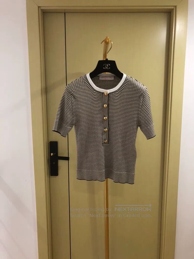 Valentino Valentino Striped knit short sleeves Size M / US 6-8 / IT 42-44 - 1 Thumbnail