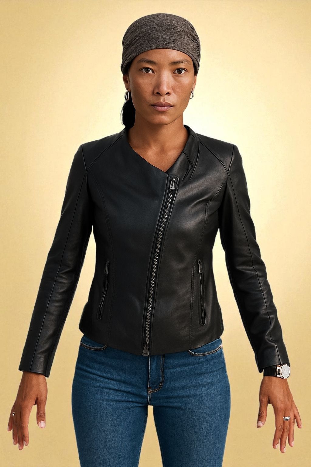 Other Archival VSP by Vespucci – Black Lambskin Moto Jacket Size S / US 4 / IT 40 - 14 Thumbnail