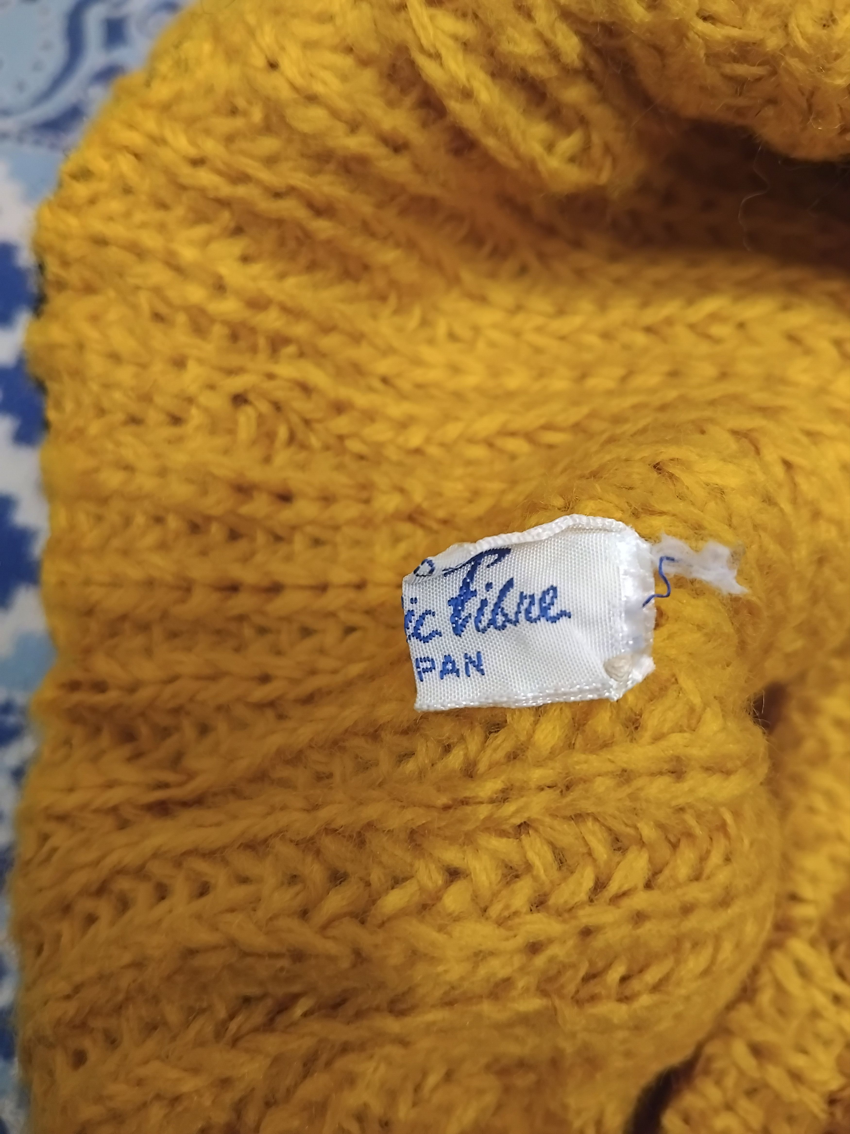 Japanese Brand Acrylic fibre yellow beanie Size ONE SIZE - 3 Thumbnail