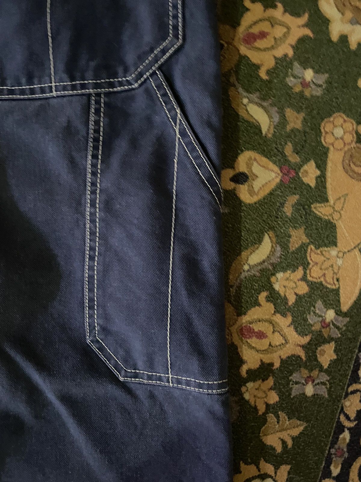 Old Navy × Vintage Vintage Old Navy Carpenter Baggy Blue Denim Size US 31 - 6 Thumbnail