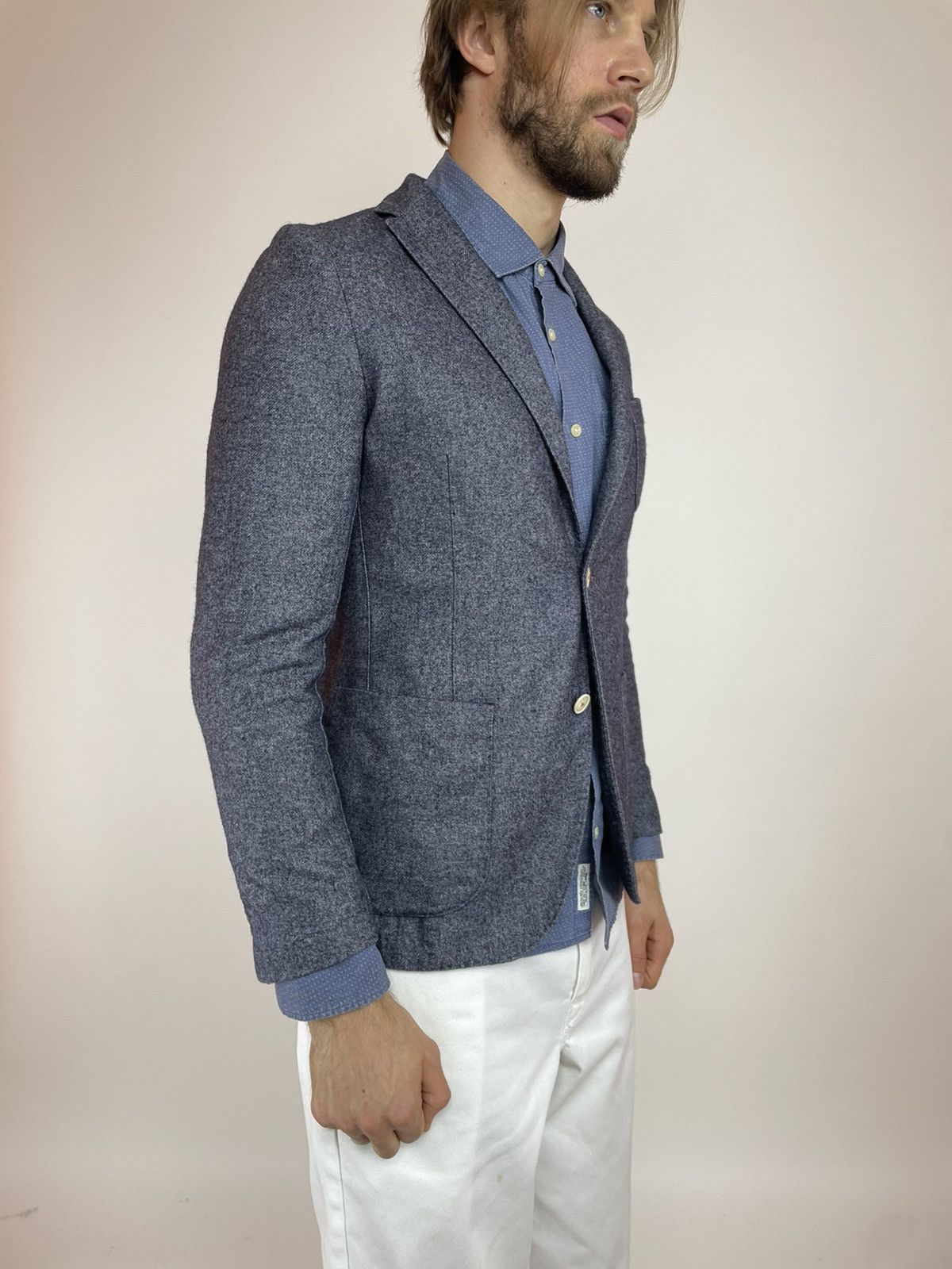 Manuel Ritz Manuel Ritz Wool Blazer toscana pockets Mens size 50 Slim Size 40S - 5 Thumbnail