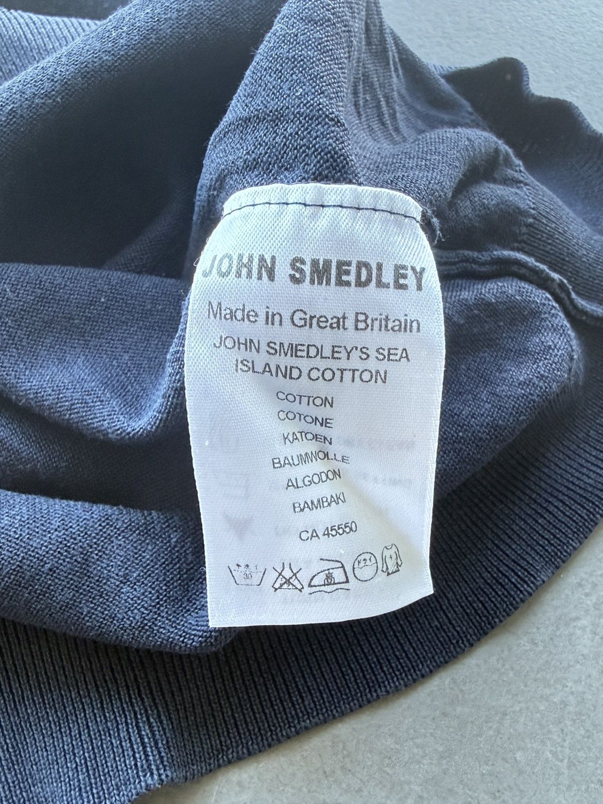 John Smedley John Smedley England Made Sea Island Cotton Mens Polo Shirt Size US S / EU 44-46 / 1 - 7 Thumbnail