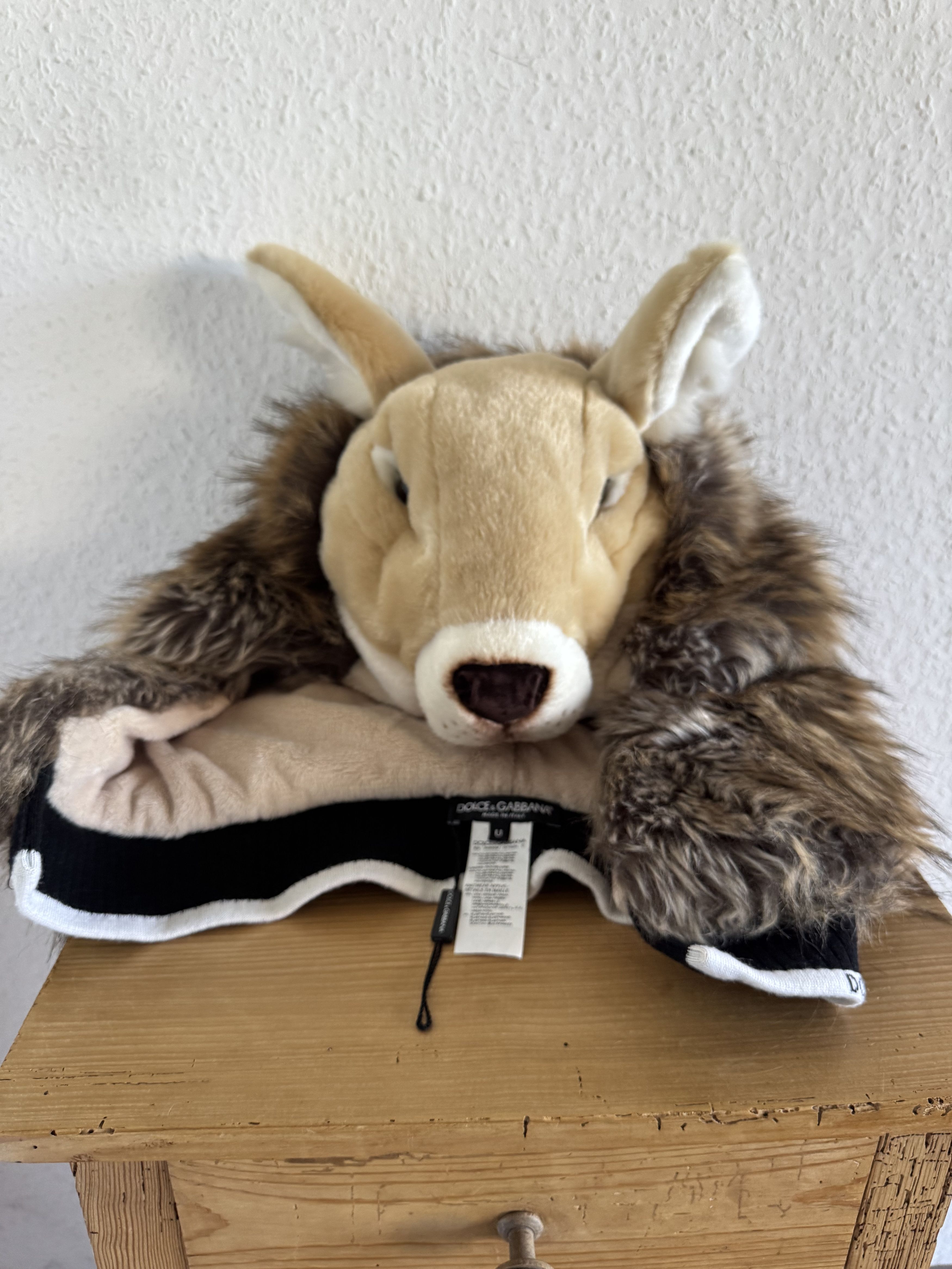 Dolce & Gabbana FW17 Faux Fur Rabbit Head Hat Size ONE SIZE - 1 Thumbnail