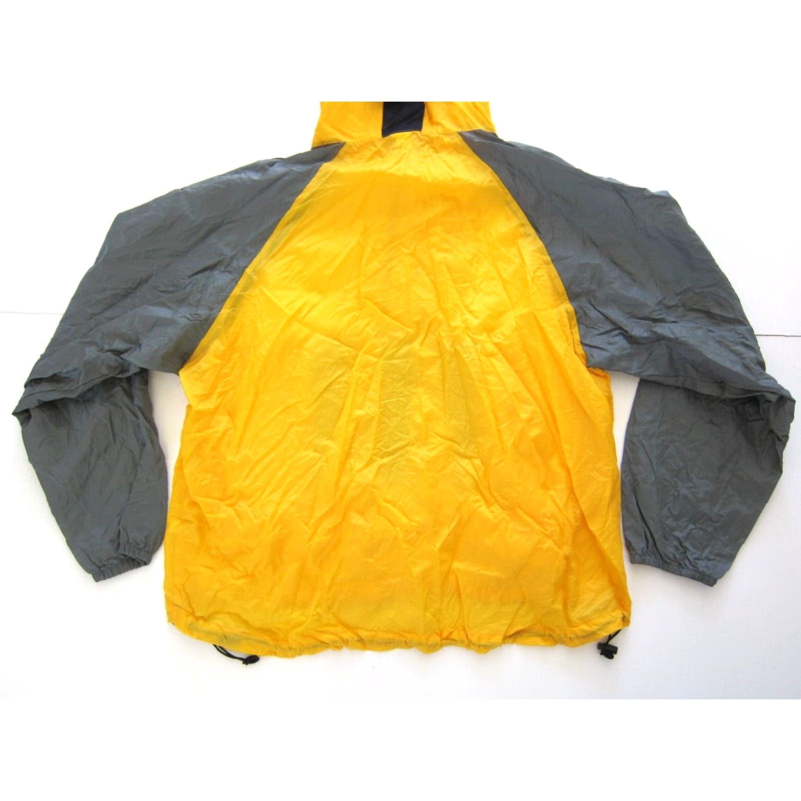 Old Navy Vtg Old Navy 100% Nylon Yellow Grey Pocket Cargo Hooded Windbreaker Jacket XL Size US XL / EU 56 / 4 - 6 Thumbnail