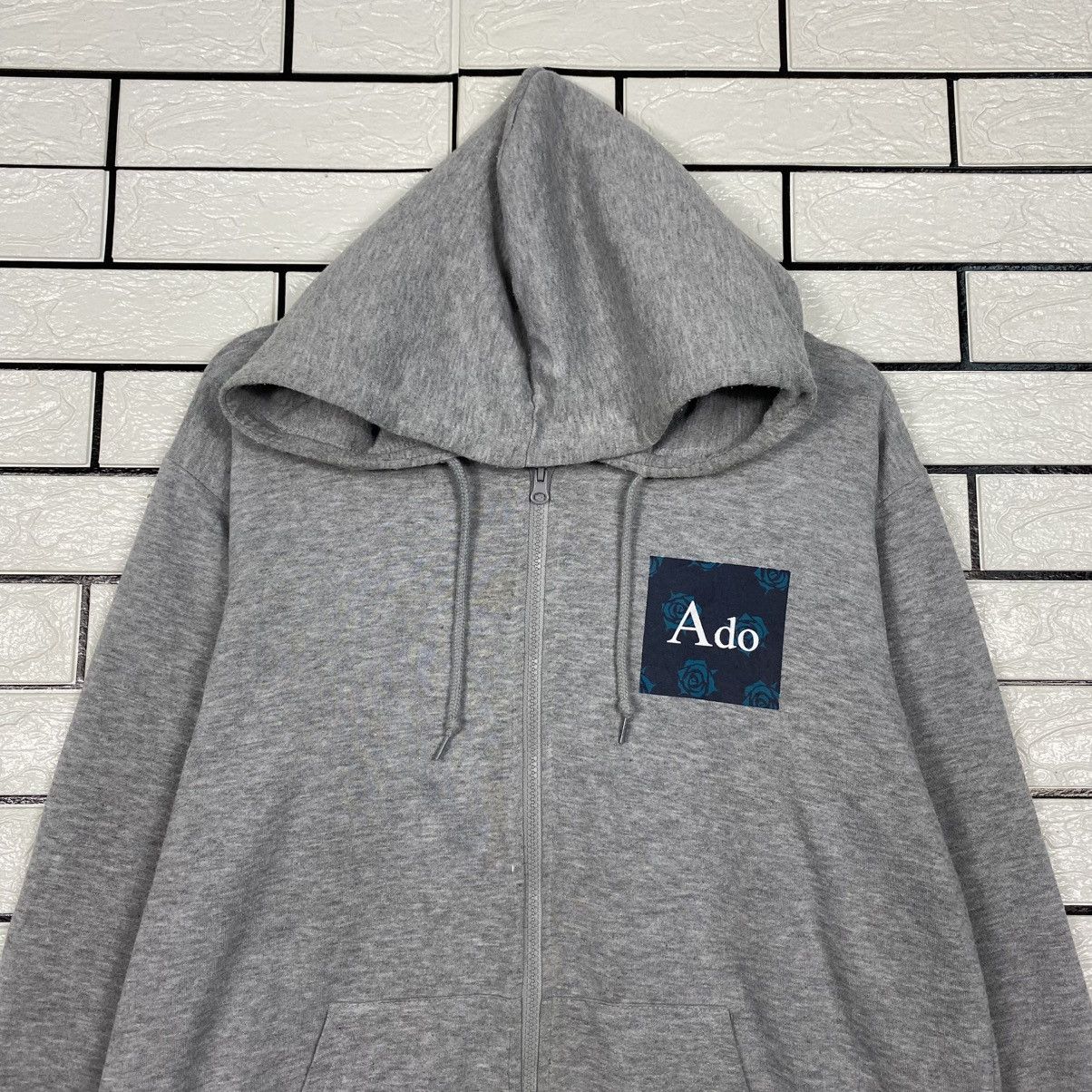 Japanese Brand Vintage Zipper Hoodie Ado Cartoon Big Logo Size US L / EU 52-54 / 3 - 4 Thumbnail
