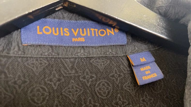 Louis Vuitton Black dark full print short sleeve shirt 2505