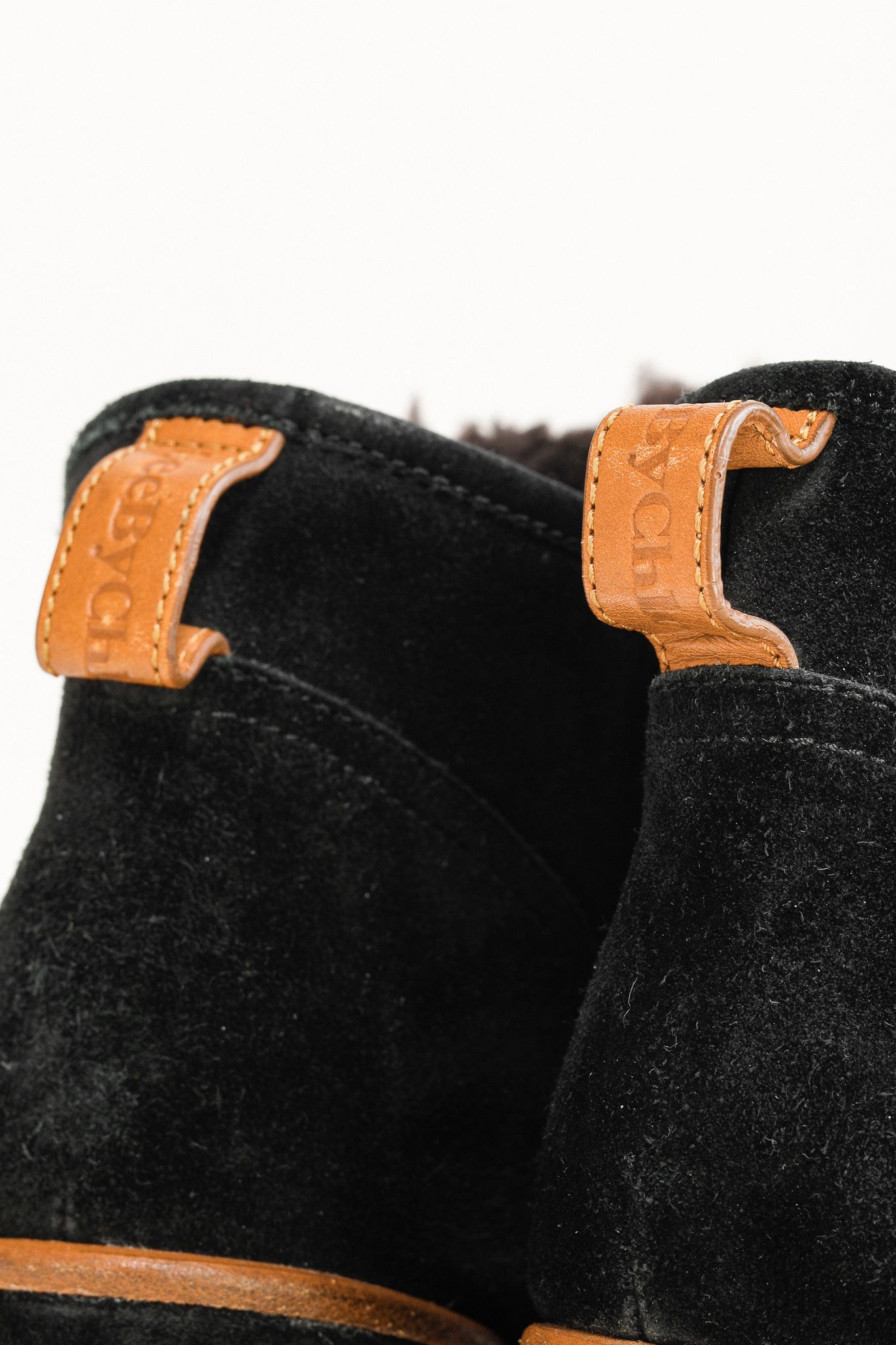 See by Chloe See by Chloe Ethel Shearling-Lined Suede Wedge Booties Size US 8.5 / IT 38.5 - 6 Thumbnail