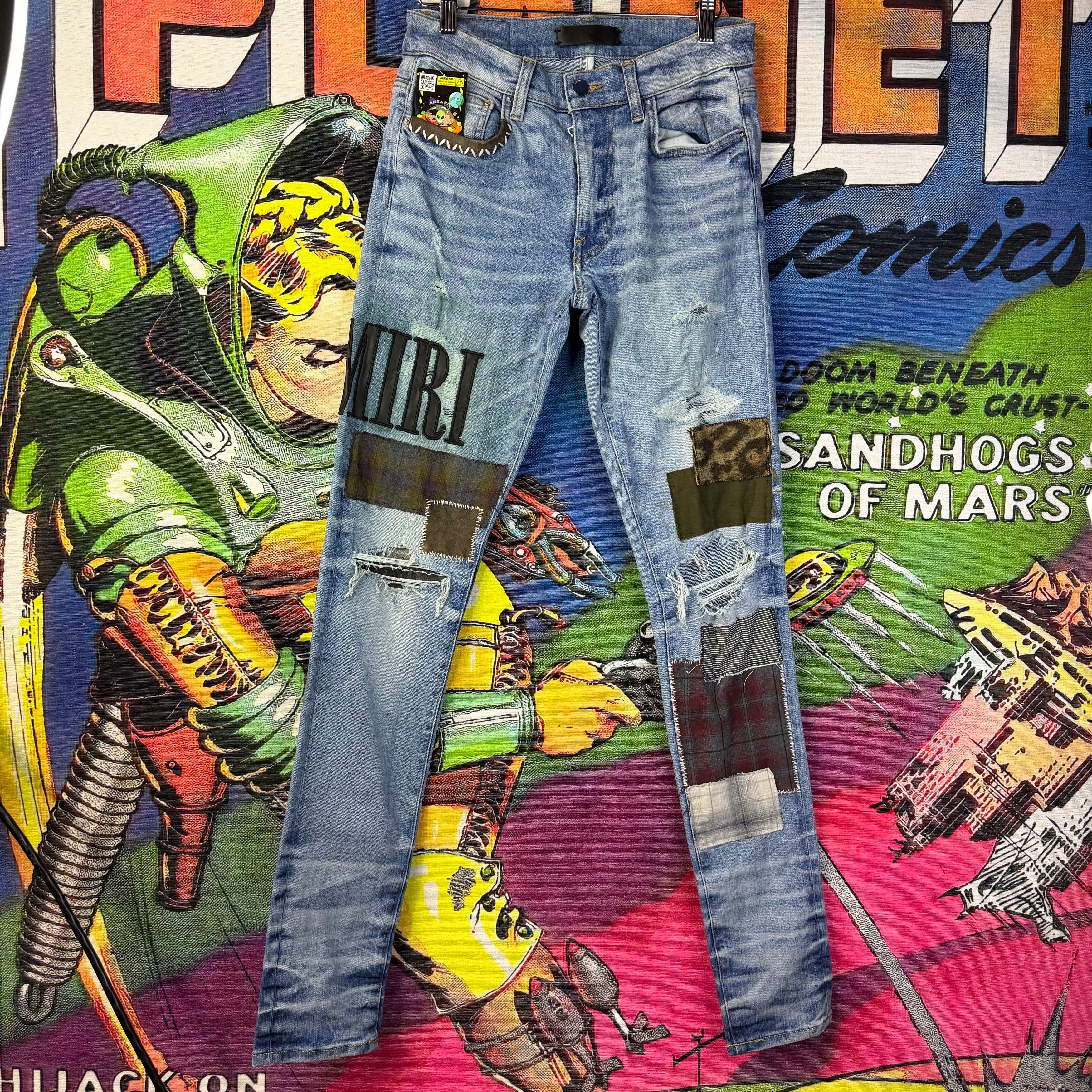 Amiri Art Patch Jeans | Grailed