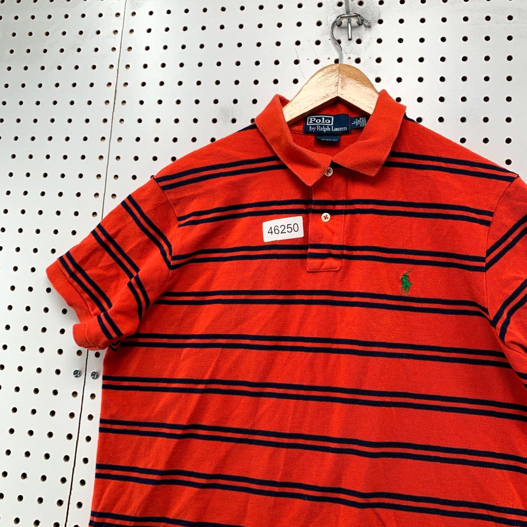 Polo Ralph Lauren Polo Ralph Lauren Shirt Mens Large Orange/Red Striped Preppy School Casual Size US L / EU 52-54 / 3 - 7 Thumbnail