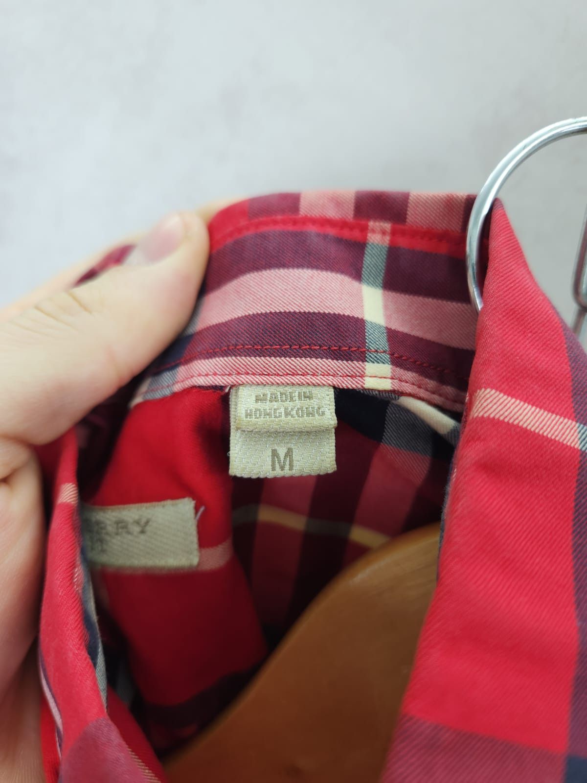 Burberry Burberry Checkered Red Shirt Size US M / EU 48-50 / 2 - 10 Thumbnail