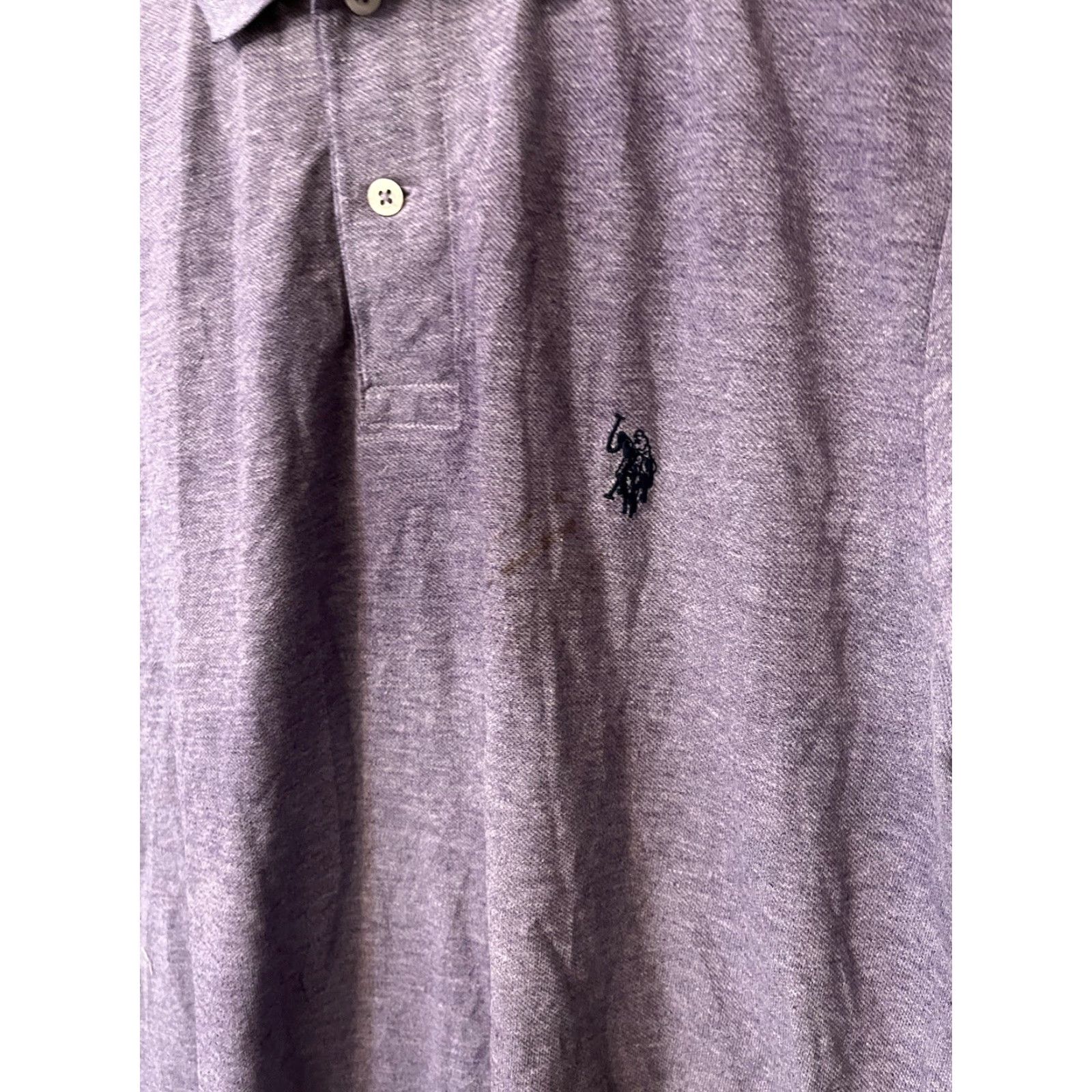 Vintage US Polo Assn. Purple W/ logo Short Sleeve Collared Shirt Size Large Size US L / EU 52-54 / 3 - 3 Thumbnail