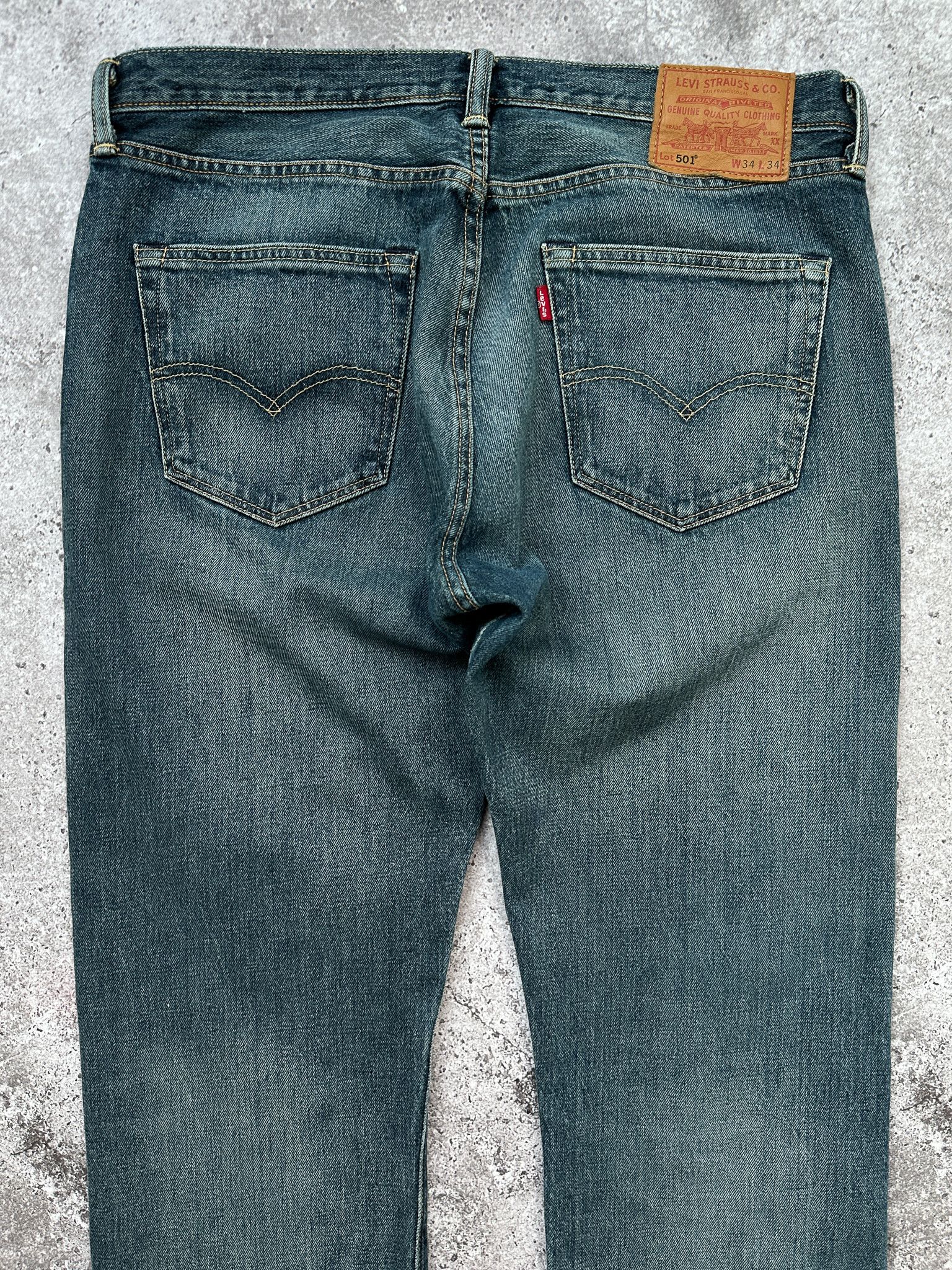 Levi's × Levi's Vintage Clothing Levi's 501 Blue Denim Pants Jeans 34x34 Size US 34 / EU 50 - 5 Thumbnail