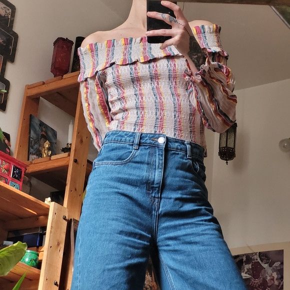 REVOLVE Tularosa Multicolor Off-Shoulder vertical Stripes Blouse - S Size S / US 4 / IT 40 - 3 Thumbnail