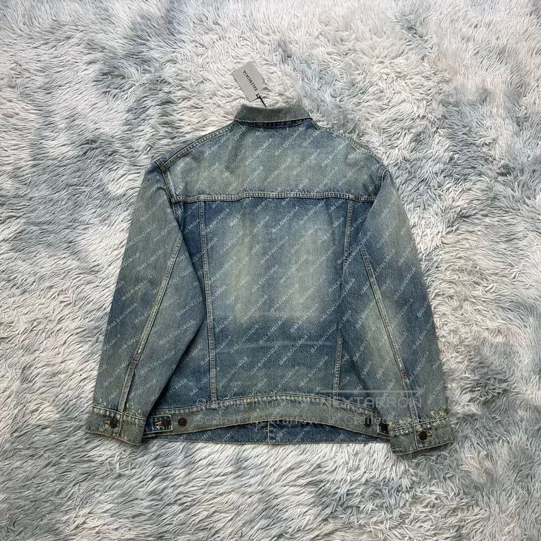 Balenciaga Balenciaga Distressed Denim Full Print Jacket Size US L / EU 52-54 / 3 - 2 Thumbnail