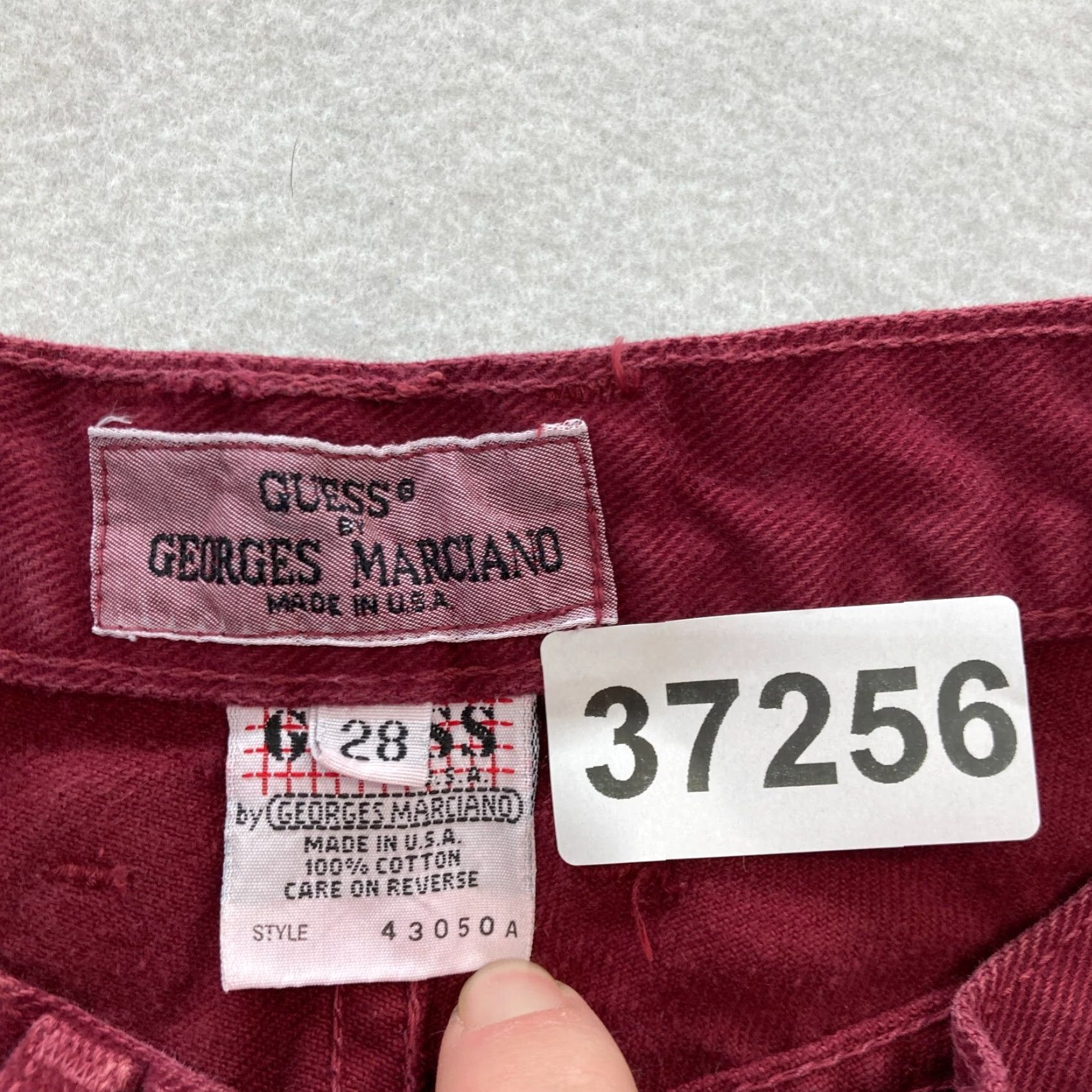Guess VINTAGE GUESS Jeans Women's 28 Red Denim Tapered USA Hip Hop Georges Marciano 5-Pocket Design Size 28" / US 6 / IT 42 - 4 Thumbnail