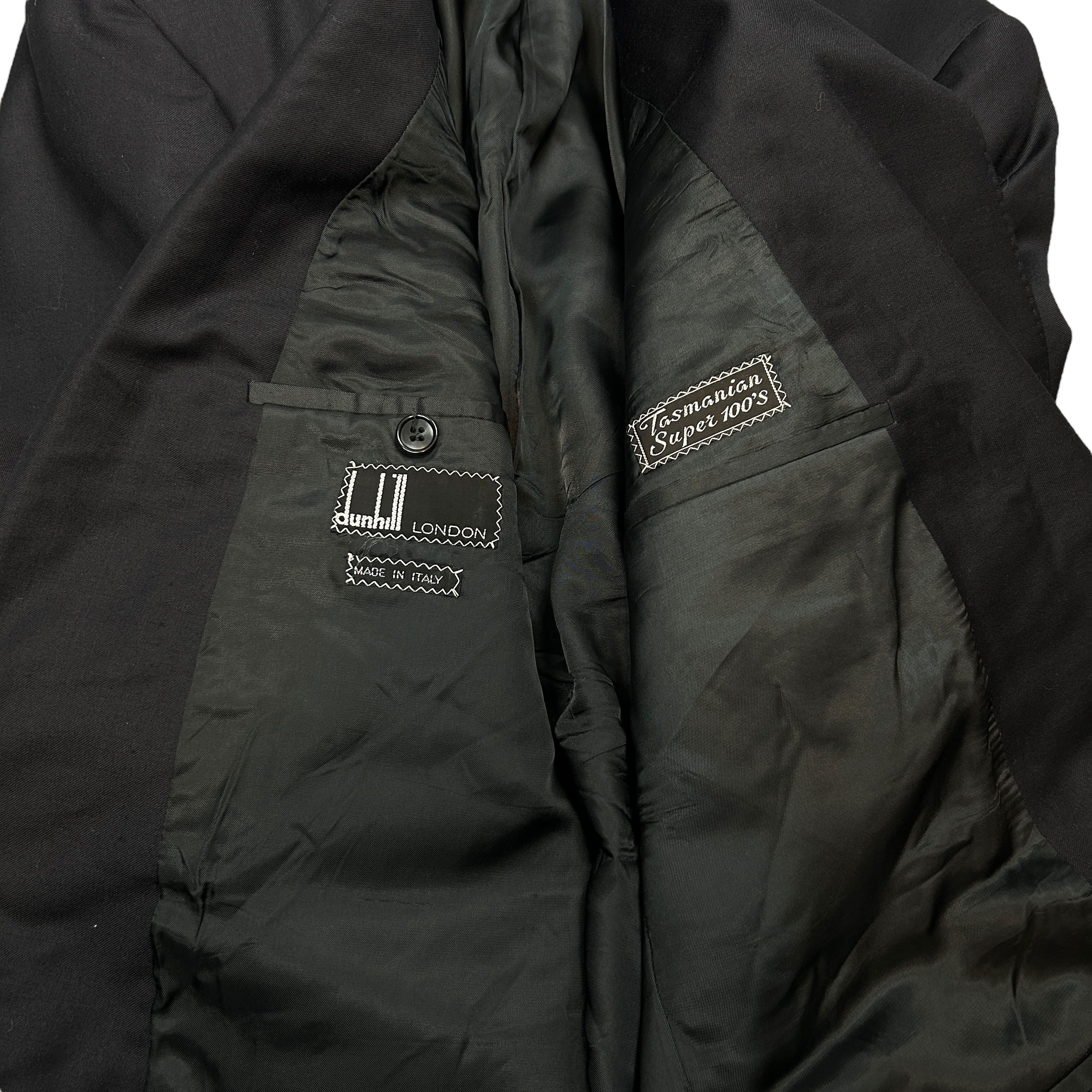 Alfred Dunhill Dunhill Tasmanian Super 100s Wool Black Blazer Men Size 46 Size 46R - 5 Thumbnail