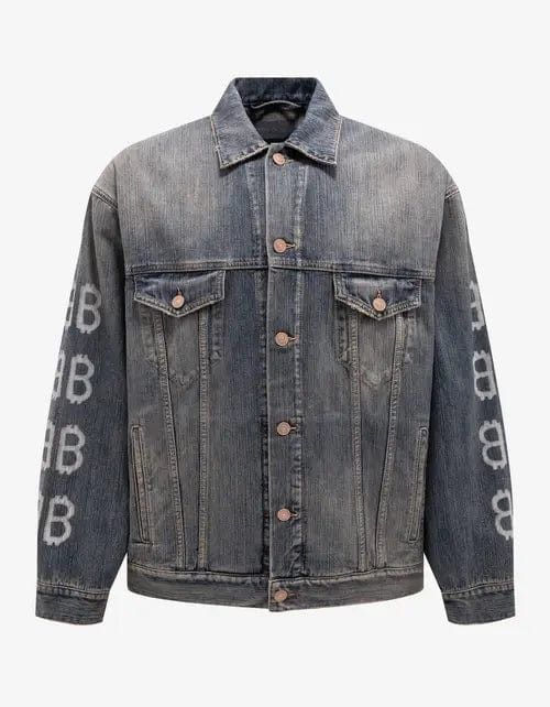 Balenciaga Balenciaga Blue Crypto Large Denim Jacket Size US M / EU 48-50 / 2 - 1 Thumbnail