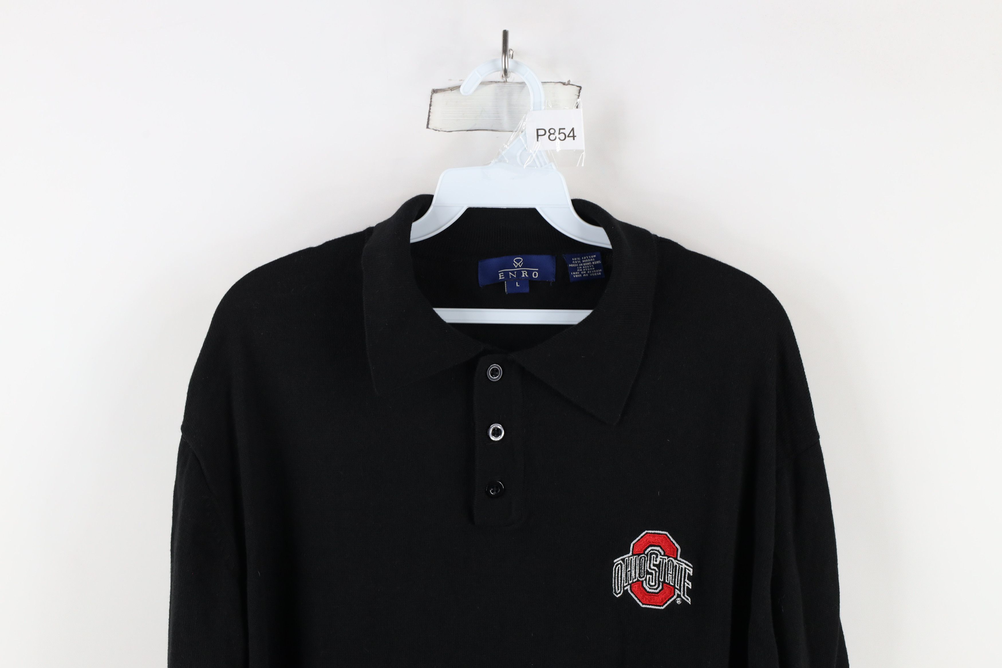 Vintage Vintage 90s State University Collared Knit Pullover Sweater Size US L / EU 52-54 / 3 - 2 Thumbnail