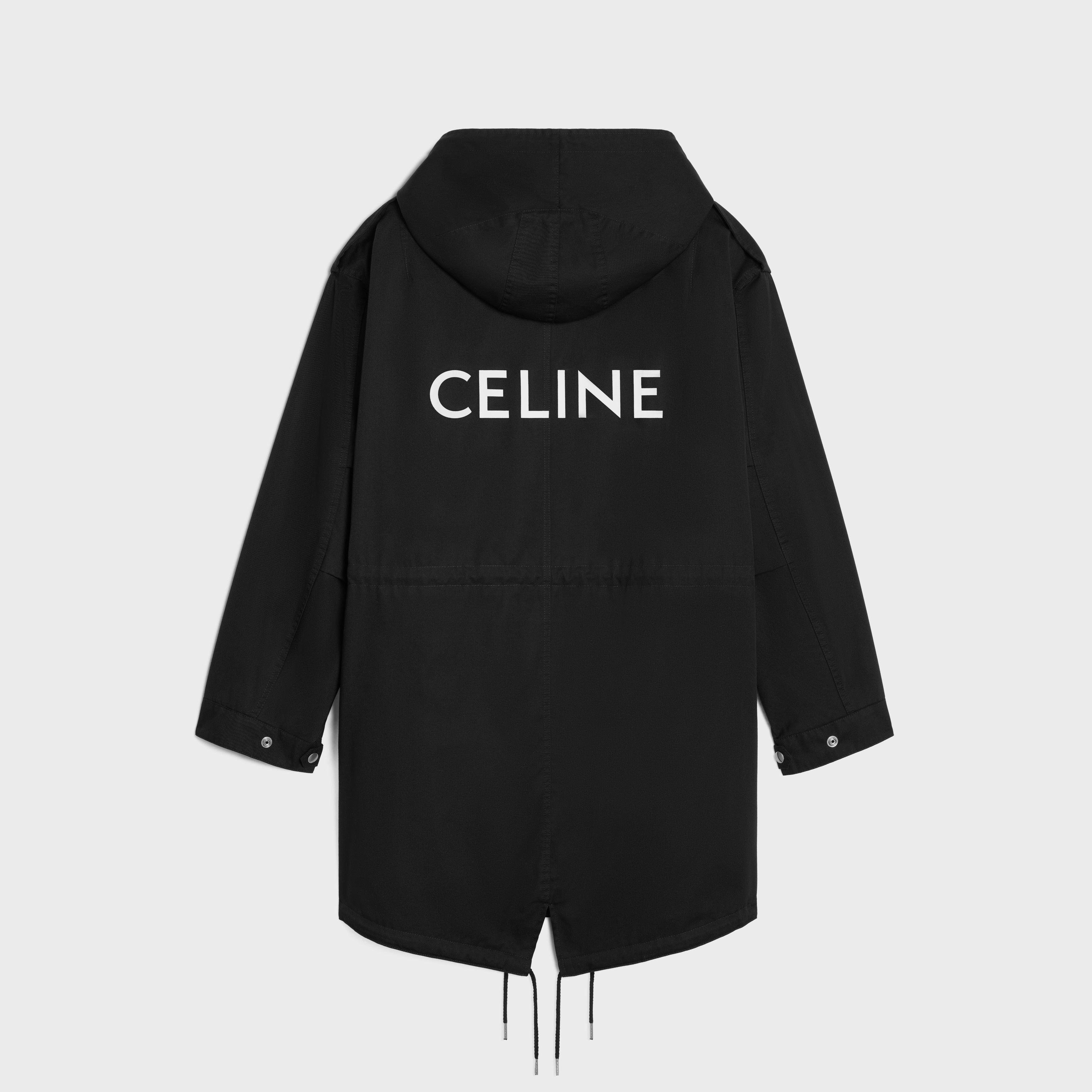 celine long parka in technical cotton