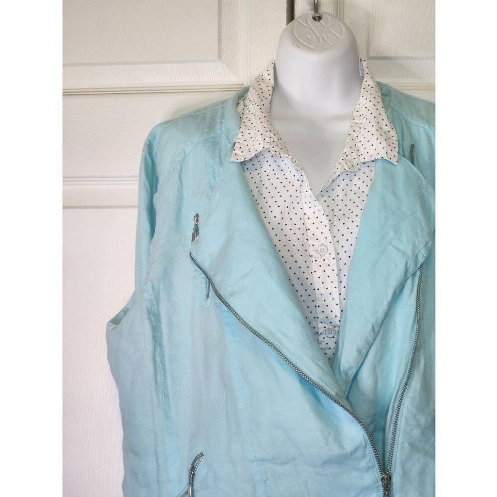Chicos Chico's Turquoise Jacket Size L / US 10 / IT 46 - 3 Thumbnail