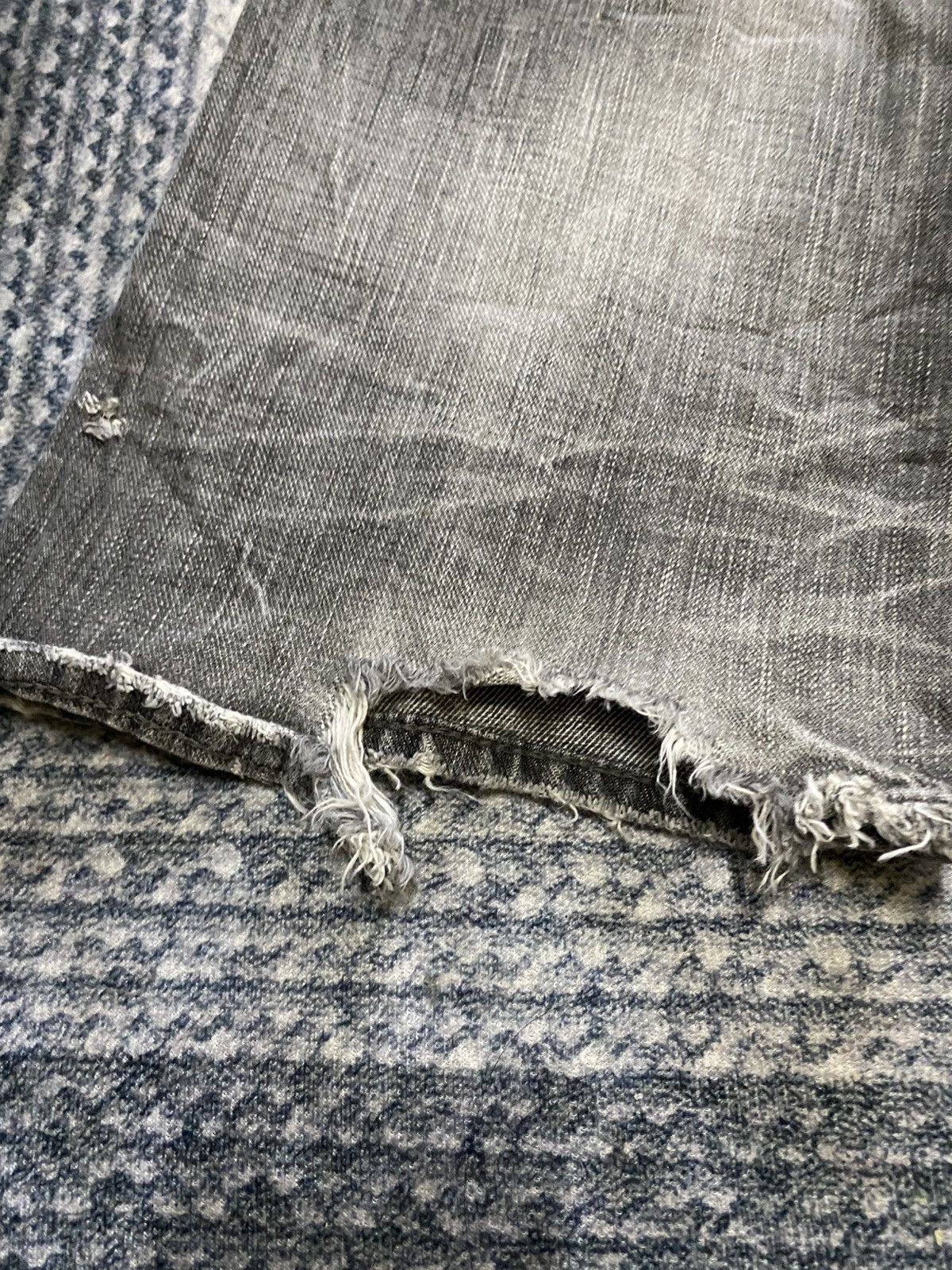 Japanese Brand × Seditionaries The Murder License Flared Studded Distressed Jeans Size 29" - 15 Thumbnail