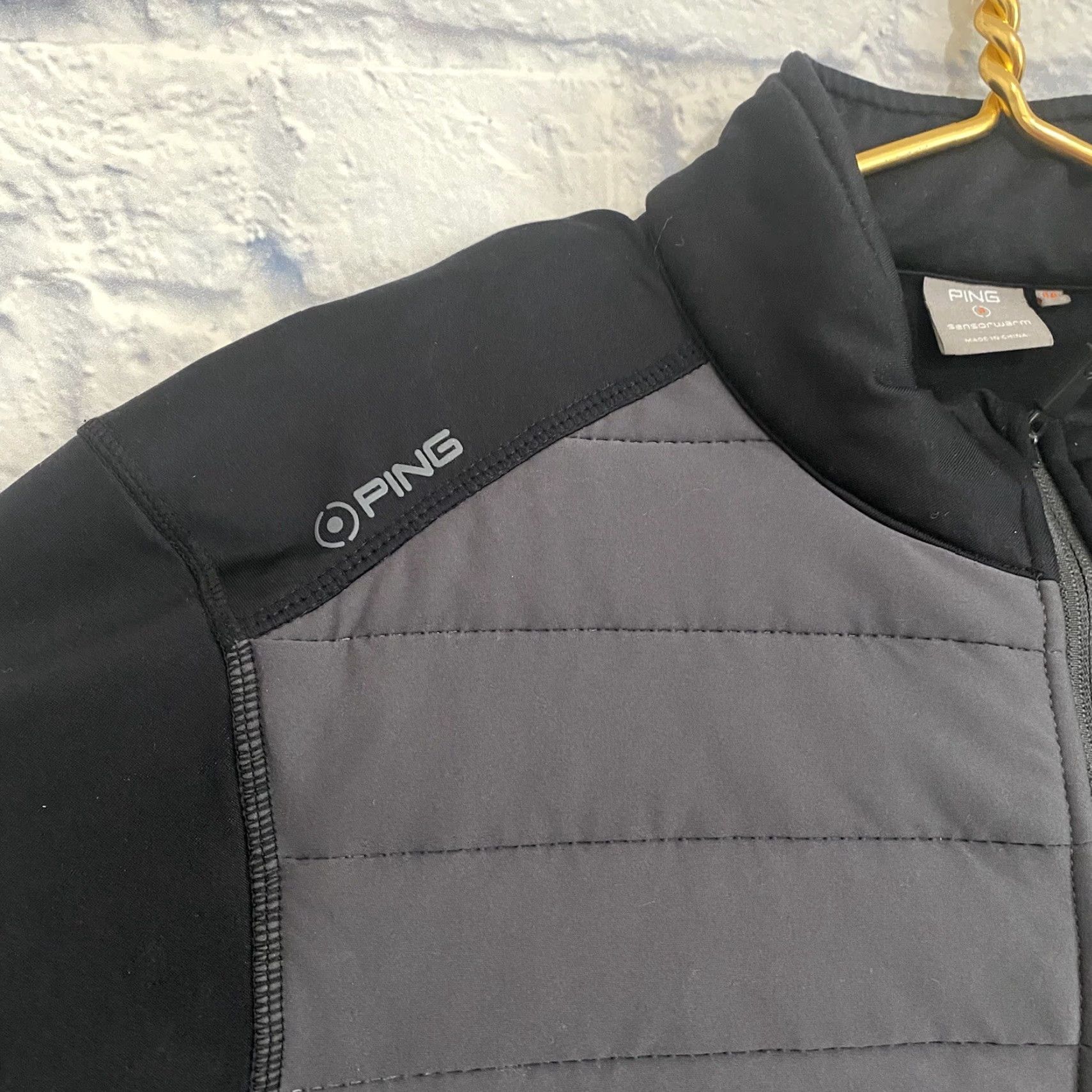 Vintage Ping Sensor Warm Golf Full Zip Up Stretch Puffer Jacket Women’s Size Medium Gray Size M / US 6-8 / IT 42-44 - 2 Thumbnail