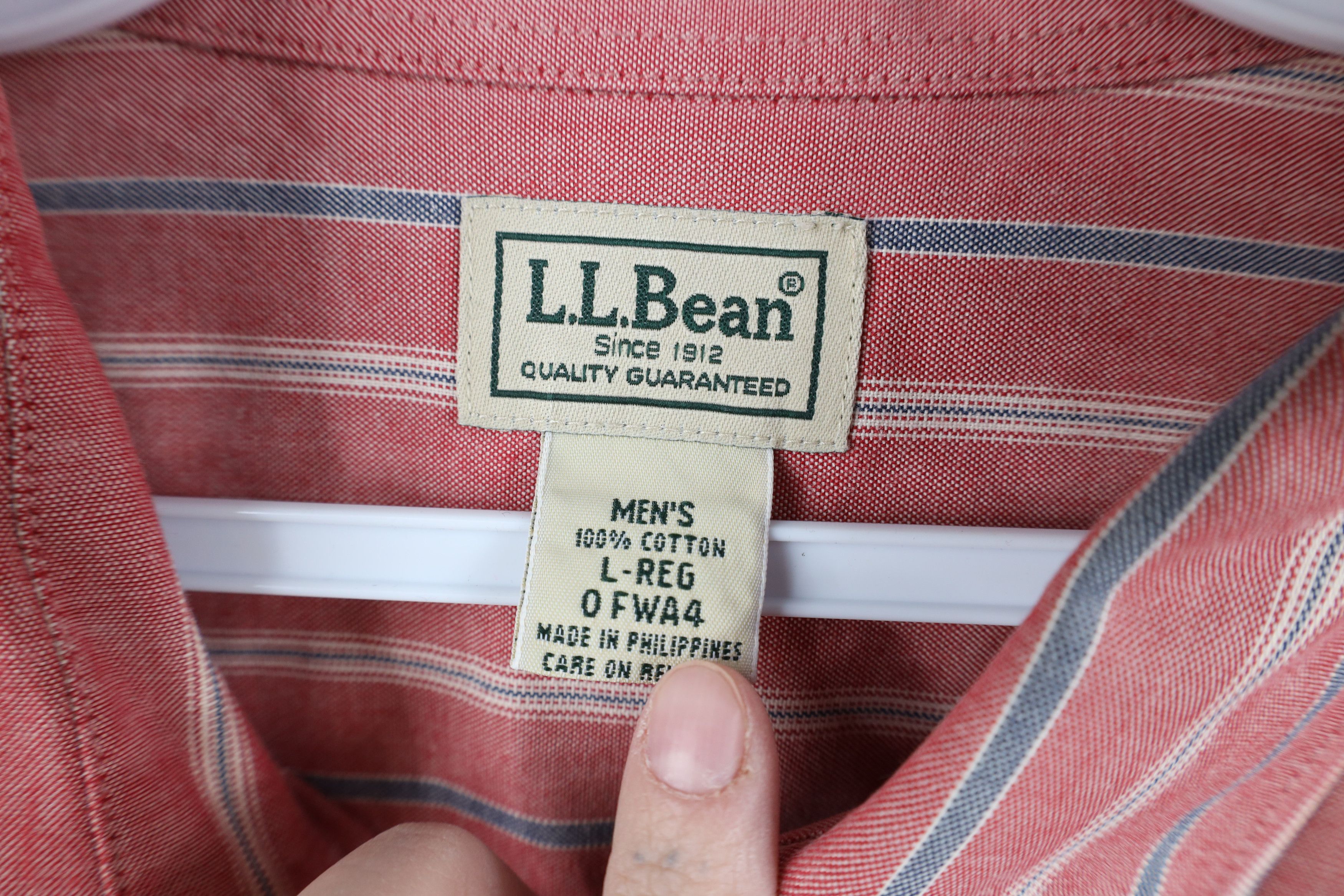 L.L. Bean Vintage LL Bean Cotton Oxford Collared Button Down Shirt Size US L / EU 52-54 / 3 - 7 Thumbnail