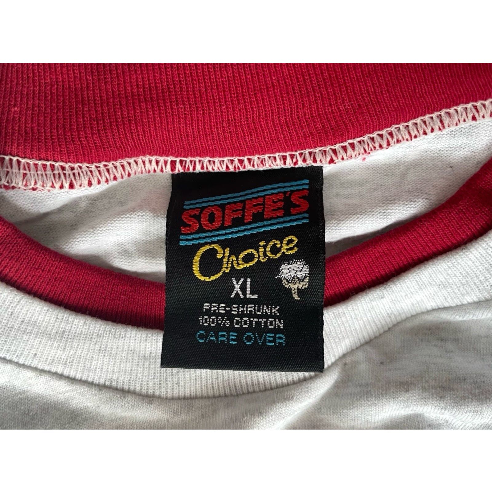 Soffe VINTAGE Soffe Oversized Plaid Trim T-Shirt Mens XL Gray 90s NOS NWOT Made in USA Size US XL / EU 56 / 4 - 4 Thumbnail