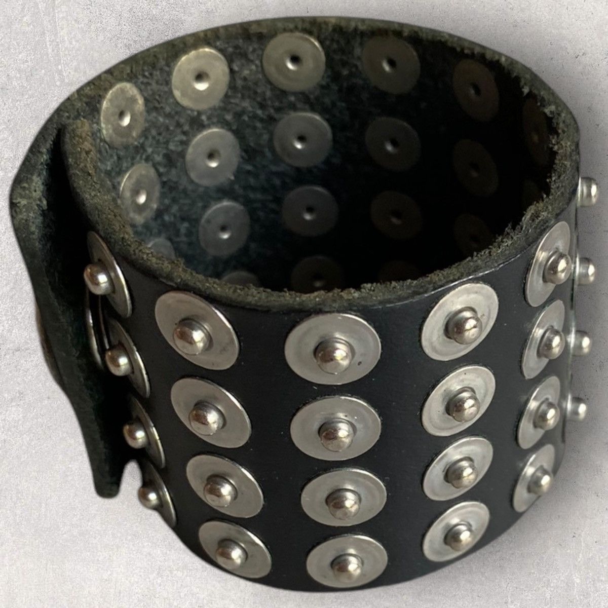 Yohji Yamamoto 92.5 Silver Rivet Studded Bracelet Size ONE SIZE - 2 Thumbnail
