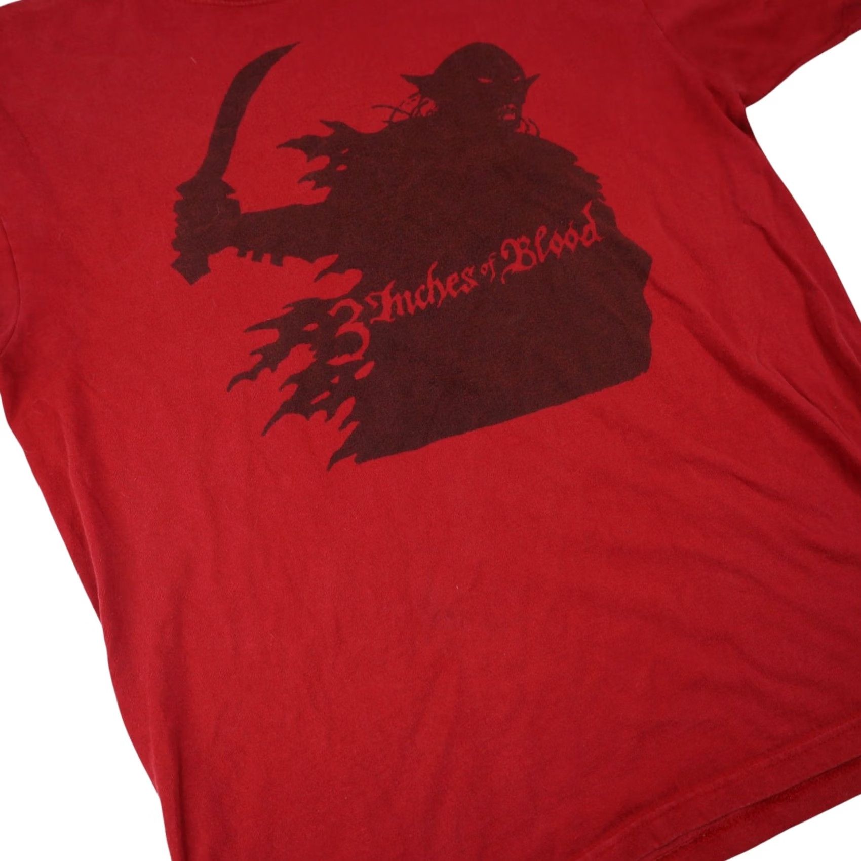 Vintage VINTAGE 3 Inches of Blood Graphic Band Tee Mens Large Red Shirt Mens L Graphic Band Tee Red 90s Concert Merch Mens Size US L / EU 52-54 / 3 - 3 Thumbnail
