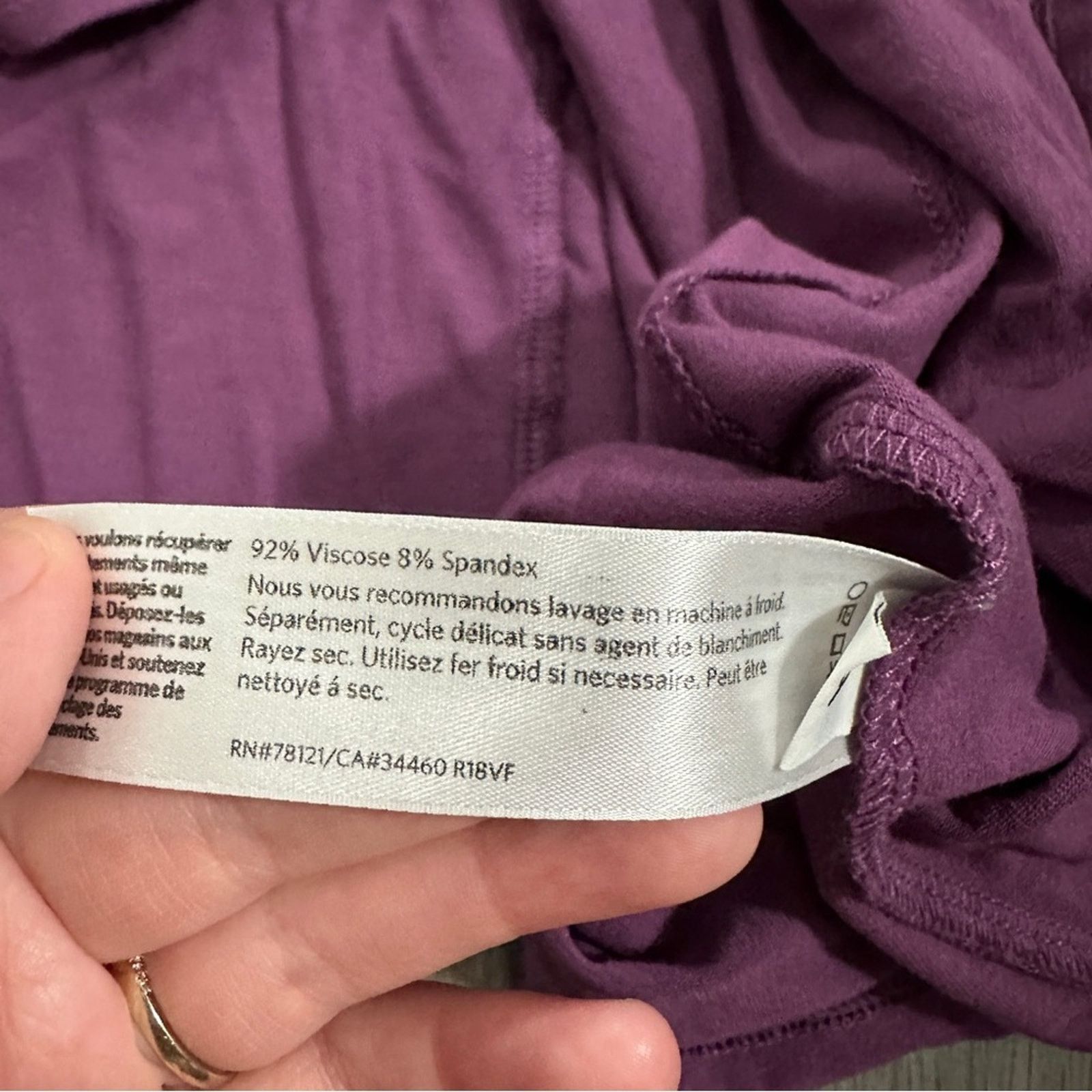 Eileen Fisher Eileen Fisher Purple Twist Back Shift Jersey Dress Size XS Size XS / US 0-2 / IT 36-38 - 8 Thumbnail