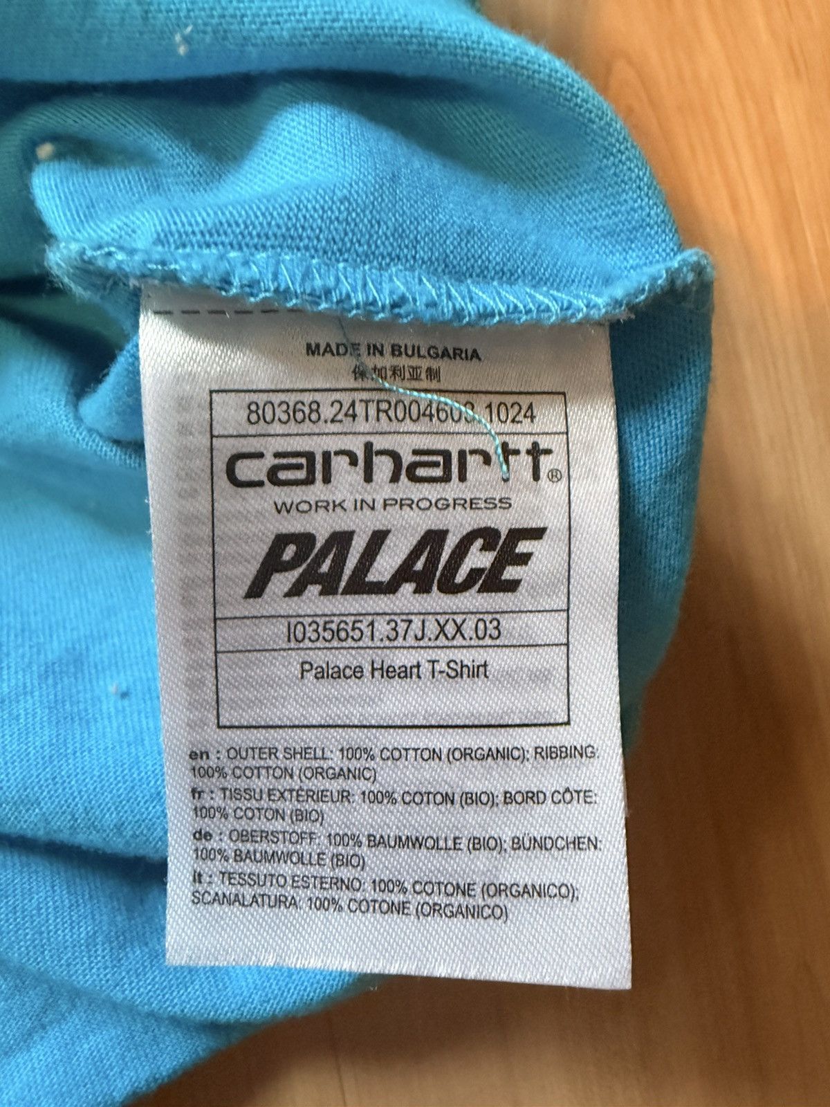 Carhartt Wip × Palace Palace x Carhart blue t shirt Size US L / EU 52-54 / 3 - 4 Thumbnail