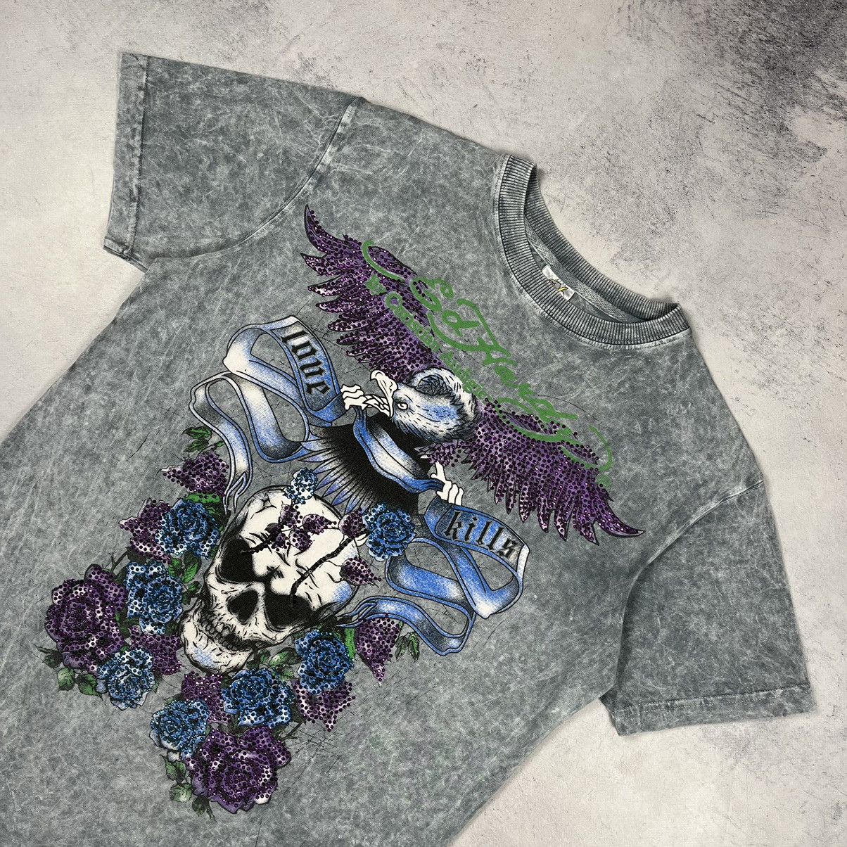 Ed Hardy Vintage Ed Hardy Y2K skulls tie-dye T shirt 00’s Size US M / EU 48-50 / 2 - 7 Thumbnail