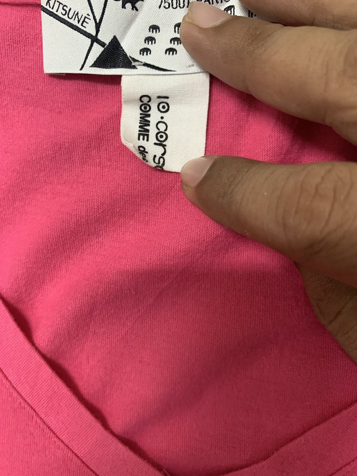 Comme des Garcons × Japanese Brand × Maison Kitsune Comme des garcon x kitsune plain v neck tshirt Size M / US 6-8 / IT 42-44 - 10 Thumbnail