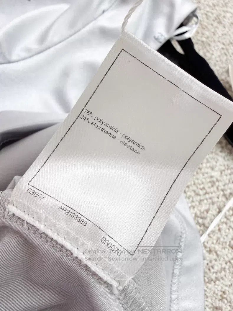 Chanel Chanel Gray full-print small logo square collar bottom sho Size XS / US 0-2 / IT 36-38 - 7 Thumbnail