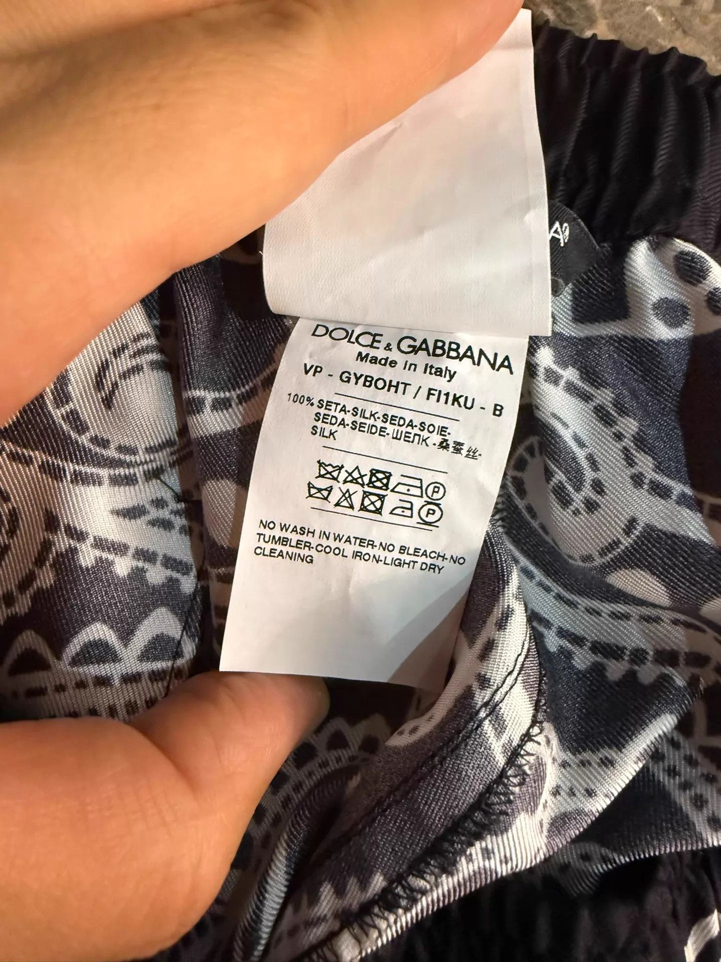 Dolce & Gabbana DG Silk Crown Logo Black/White Pants 46(fits50) New Size US 30 / EU 46 - 6 Thumbnail