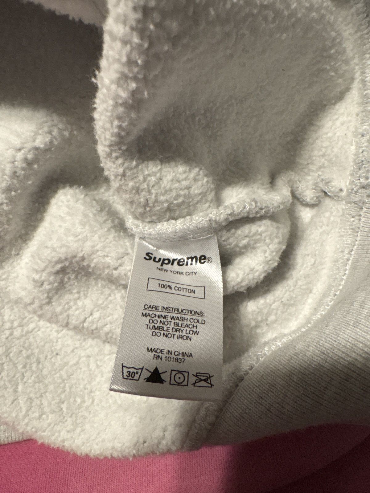 Supreme Supreme Embroidered S Hooded Sweatshirt 'Ash Grey' Size US L / EU 52-54 / 3 - 3 Thumbnail