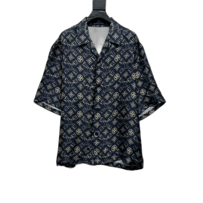 Louis Vuitton Louis Vuitton Blue Printed Short Sleeve Shirt-2506 Size US L / EU 52-54 / 3 - 1 Thumbnail