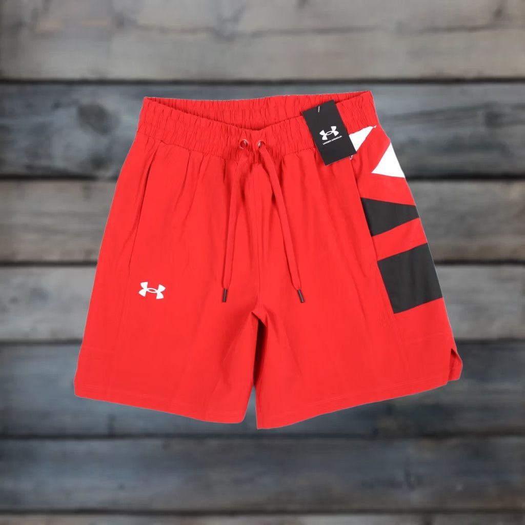 Under Armour Under Armour Men's Baseline Woven Shorts Size M Medium Red 1383391 600 Size US 31 - 1 Preview