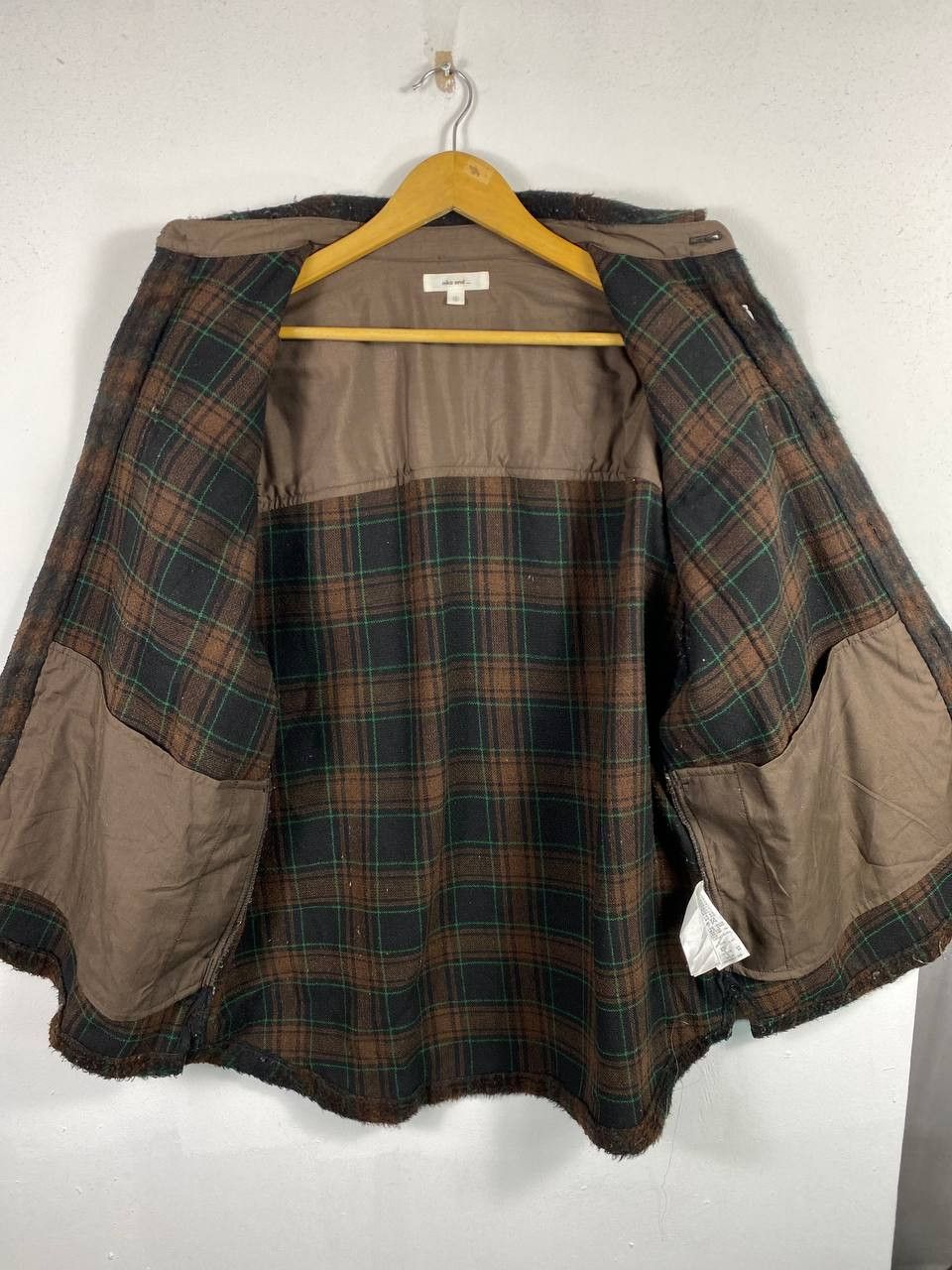 Japanese Brand niko and japanese brand shadow plaid wool jacket Size US XXL / EU 58 / 5 - 8 Thumbnail