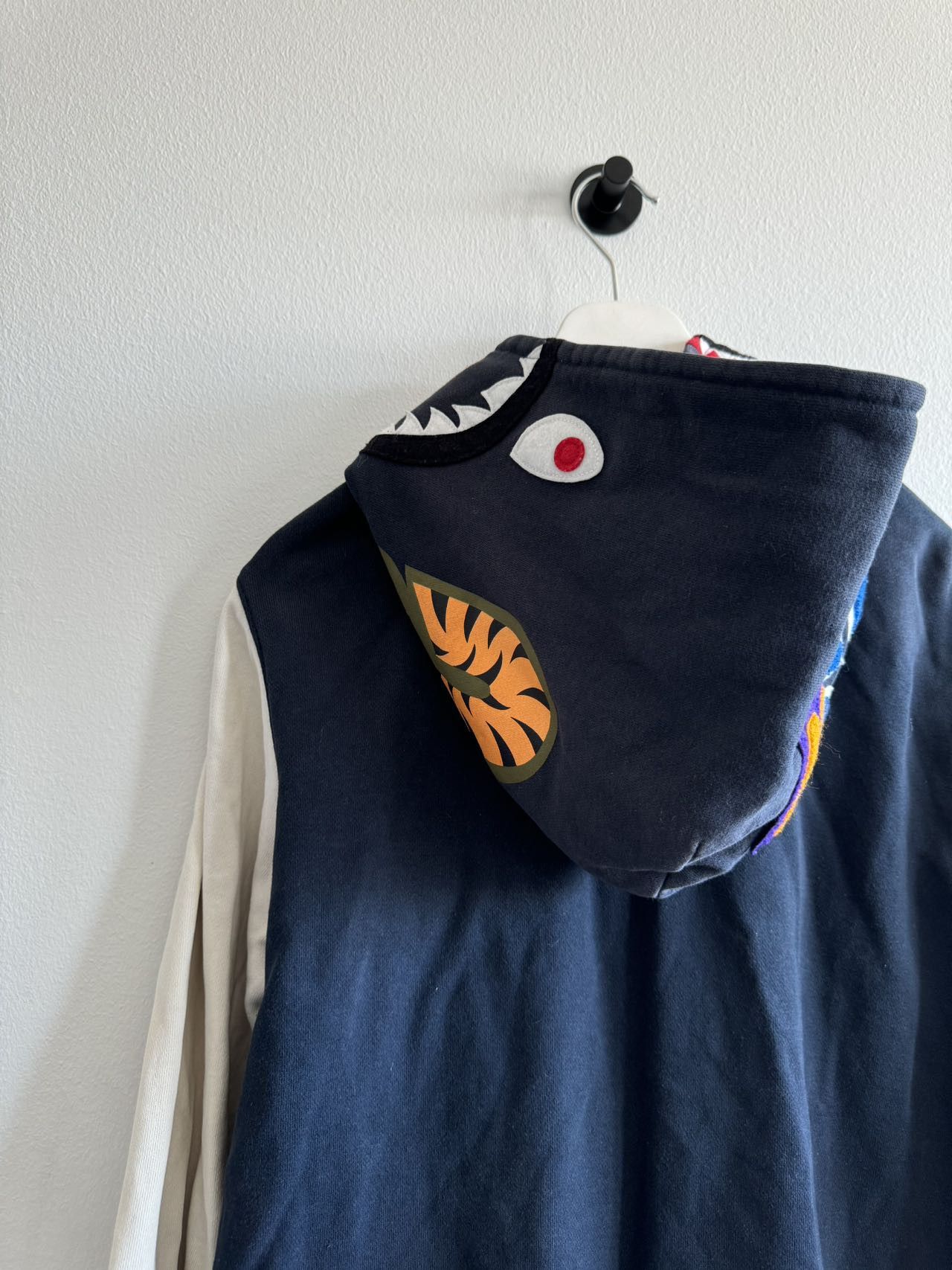 Bape A Bathing Ape Shark Hoodie Varsity Jacket Size US XL / EU 56 / 4 - 6 Thumbnail