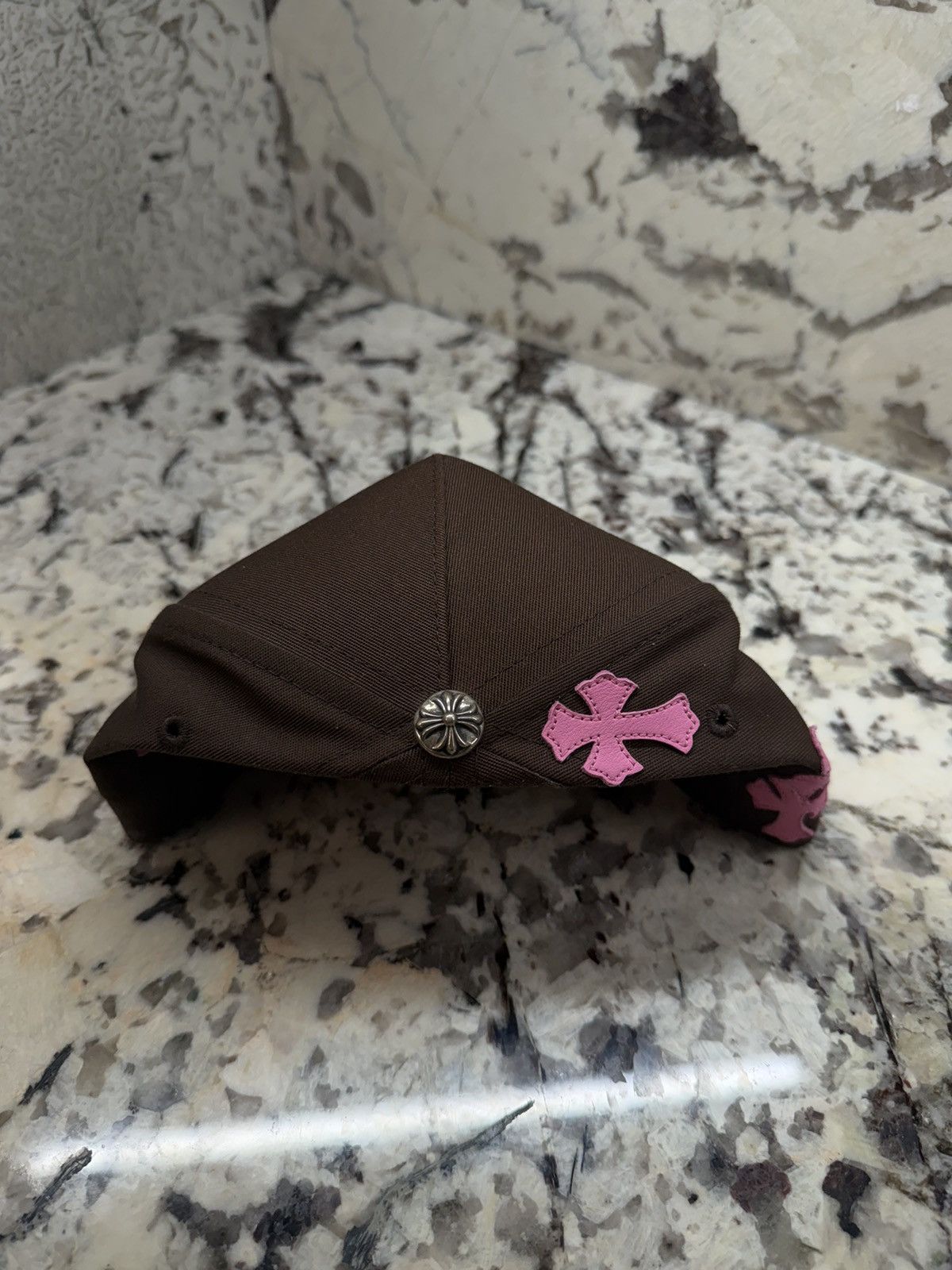 Chrome Hearts Chrome Hearts Cross Patch Hat Brown Pink Baseball Cap Size ONE SIZE - 5 Thumbnail