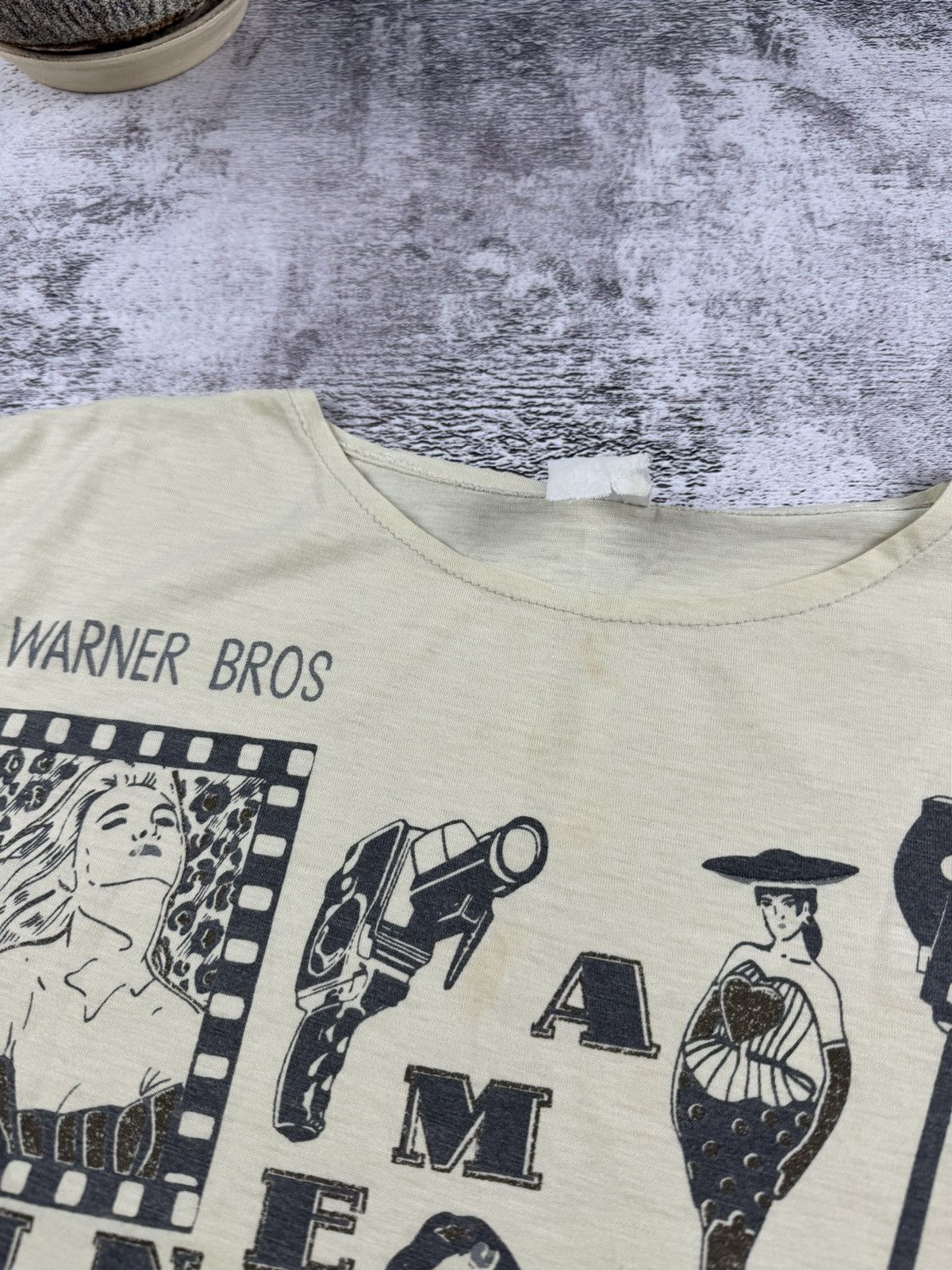 Warner Bros Vintage 80S 90S Cinema Star Paramount USA RARE T Shirt Tee Size US L / EU 52-54 / 3 - 18 Thumbnail