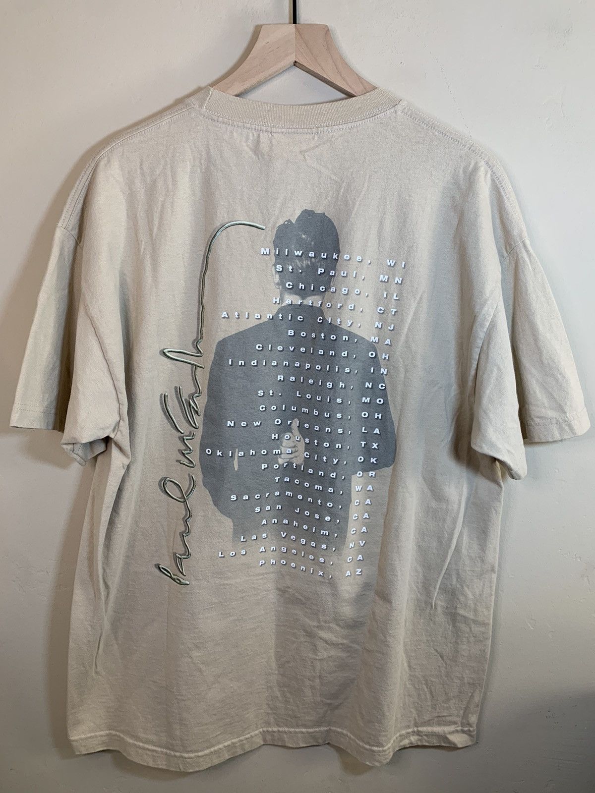Band Tees × Giant × Vintage *RARE* Vintage 2002 Paul McCartney Beatles Tour Giant Shirt Size US XL / EU 56 / 4 - 2 Thumbnail