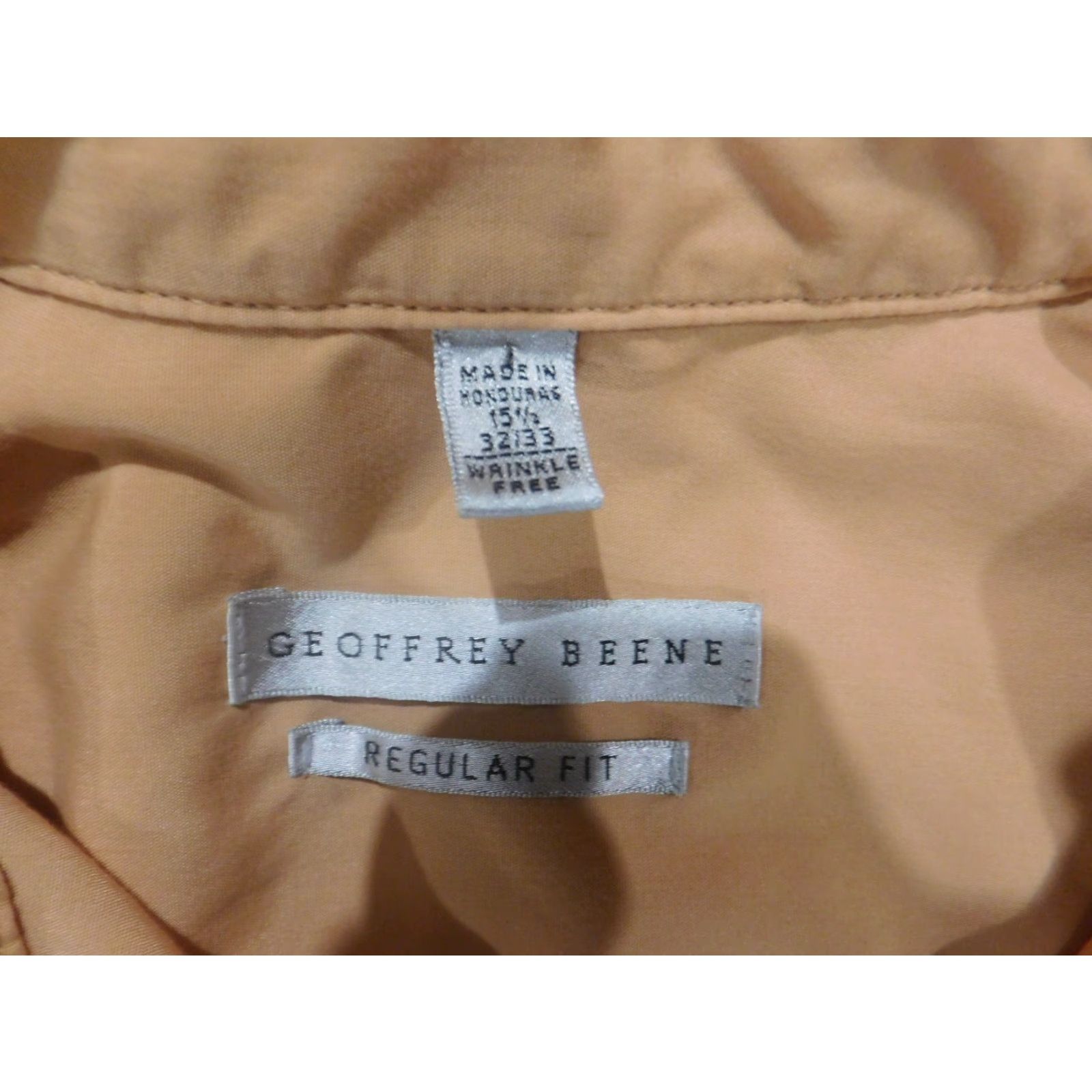 Geoffrey Beene Geofrey Beene Mens Shirt 15.5 peach button down wrinkle free Set? Size US L / EU 52-54 / 3 - 5 Thumbnail