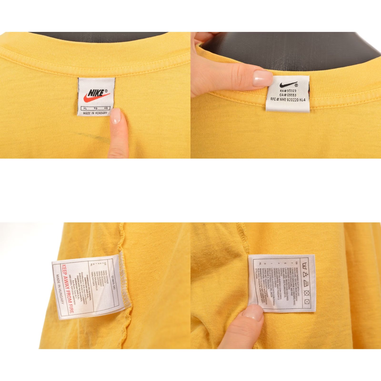 Nike Nike Challenge Court T-Shirt Vintage Yellow Big Logo XL Mens Shirt Size US XL / EU 56 / 4 - 8 Thumbnail