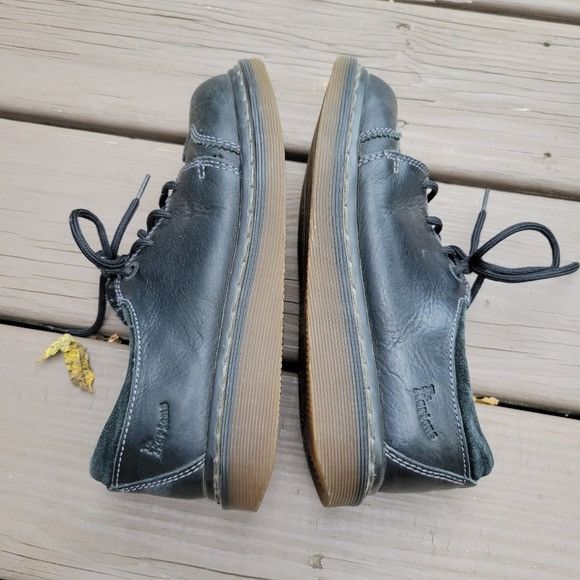 Dr. Martens × Vintage Vintage 90s y2k Dr Martens Docs Chunky Cap Toe Black Leather Size US 6 / IT 36 - 2 Thumbnail