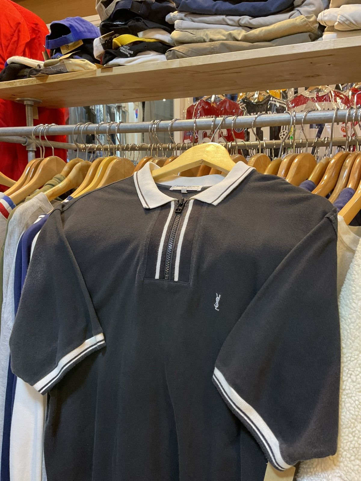 Vintage × Yves Saint Laurent Vintage YSL Polo Shirt Size US L / EU 52-54 / 3 - 2 Thumbnail
