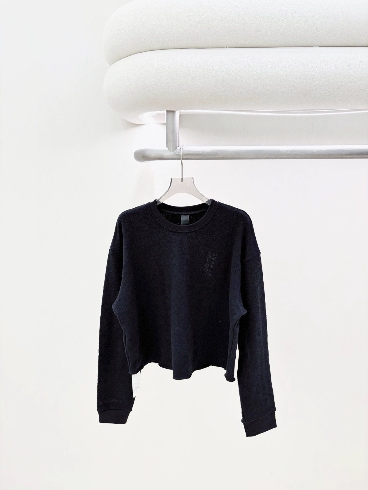 Chrome Hearts Black Long-Sleeve Cropped Top Size L Size US L / EU 52-54 / 3 - 1 Thumbnail