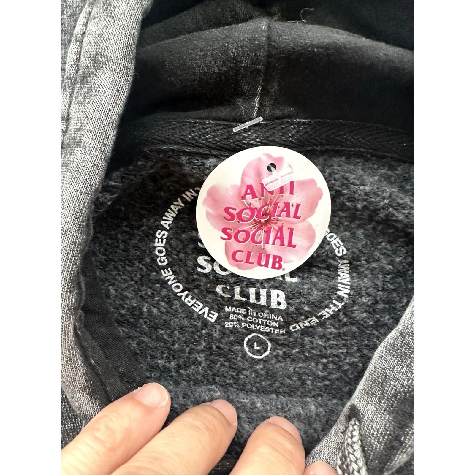Anti Social Social Club VINTAGE? Anti Social Social Club Hoodie Men L Washed Black Pink Logo NEW Size US L / EU 52-54 / 3 - 6 Thumbnail
